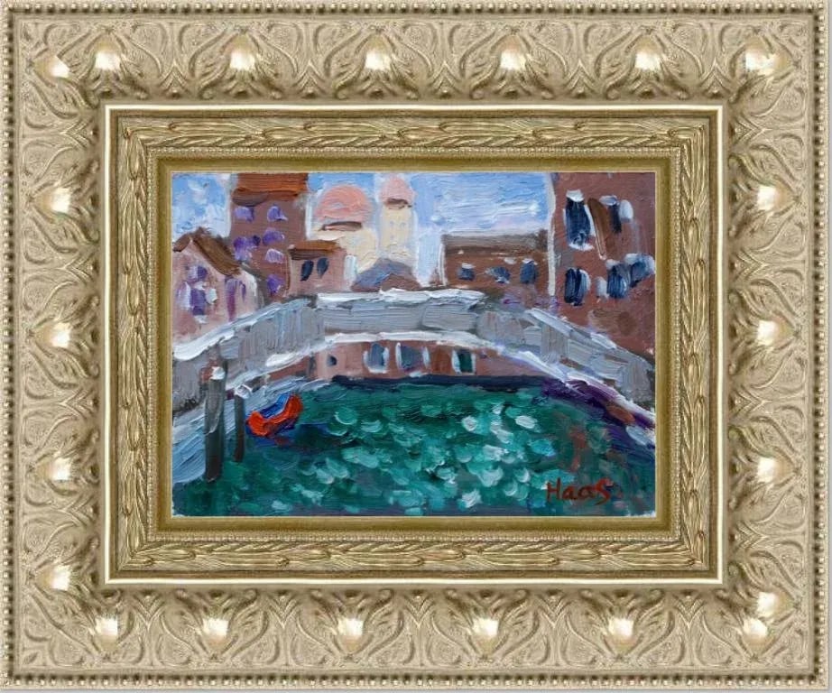 Venice, Contemporary Italian Cityscape Oil Painting - 10