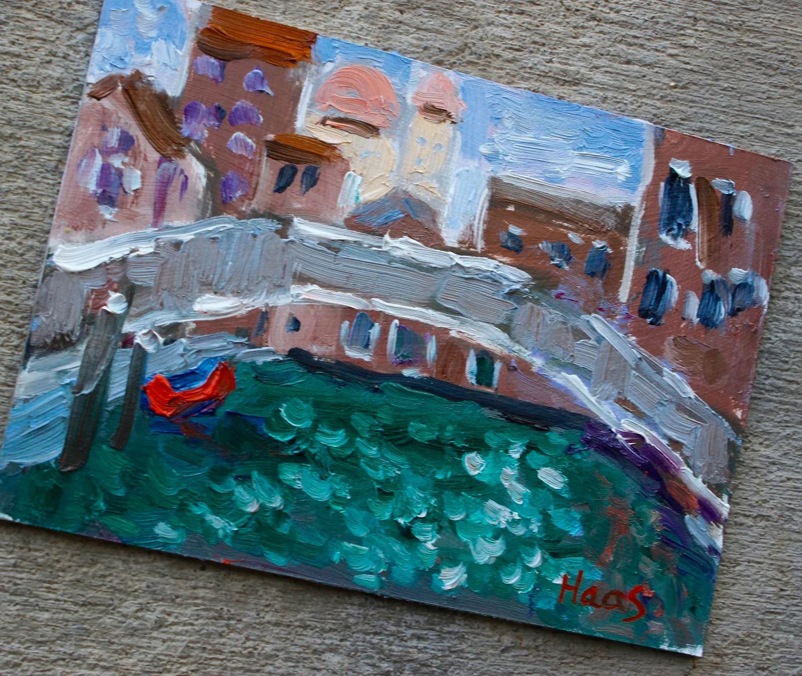 Venice, Contemporary Italian Cityscape Oil Painting - 2