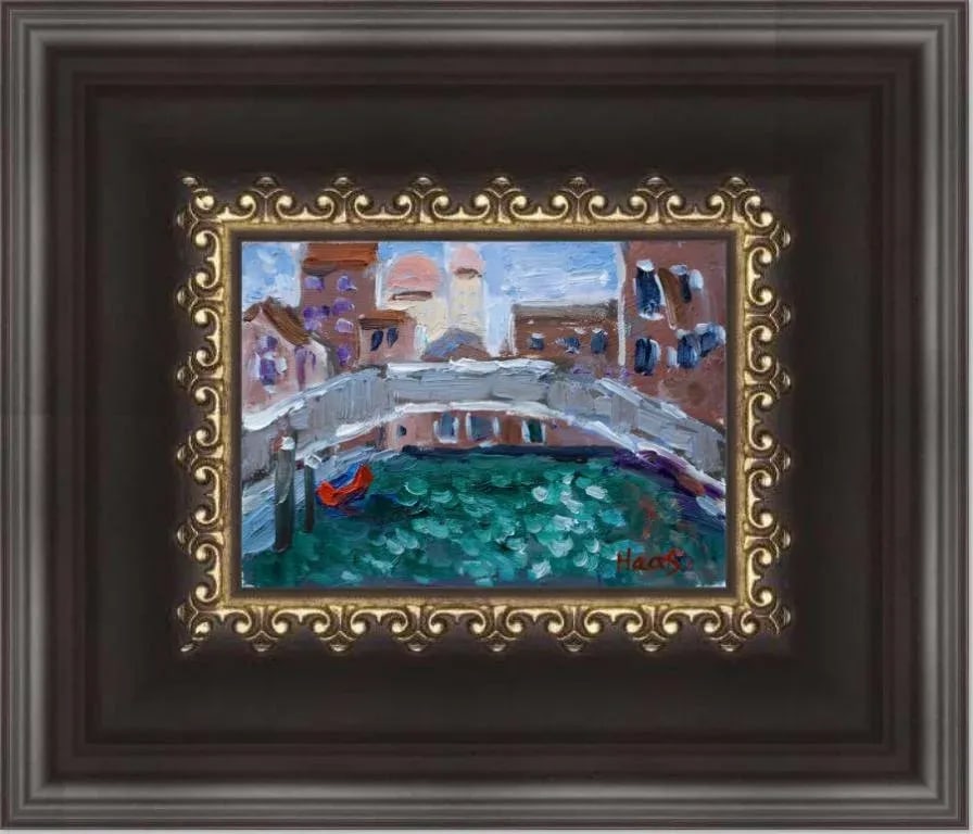 Venice, Contemporary Italian Cityscape Oil Painting - 7
