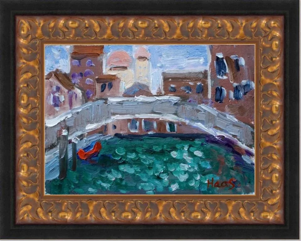 Venice, Contemporary Italian Cityscape Oil Painting - 8