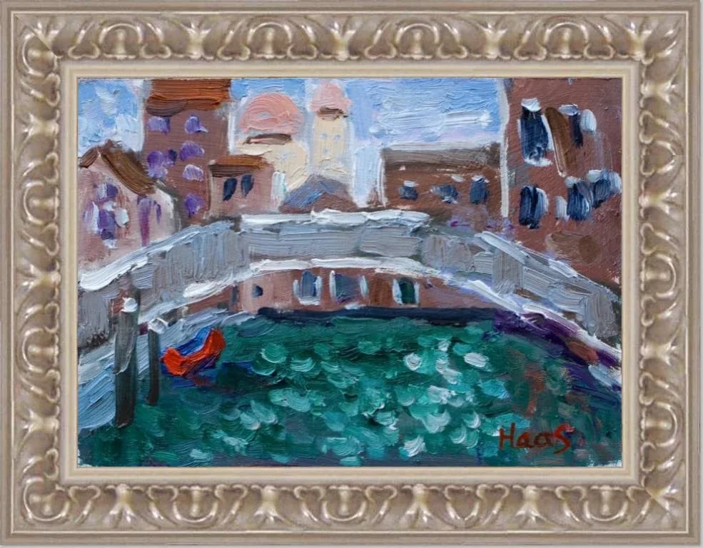 Venice, Contemporary Italian Cityscape Oil Painting - 9