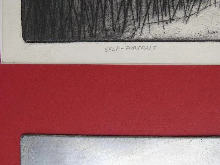 1970s Artist Self-Portrait Print by Doug Post, Framed - 3