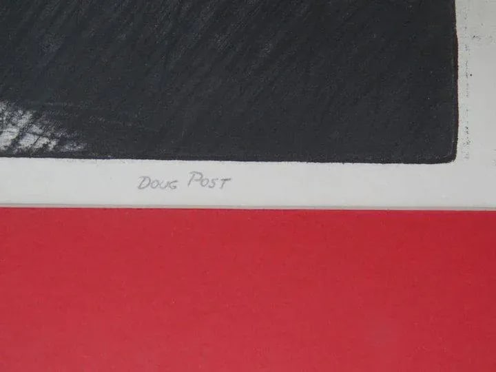 1970s Artist Self-Portrait Print by Doug Post, Framed - 6