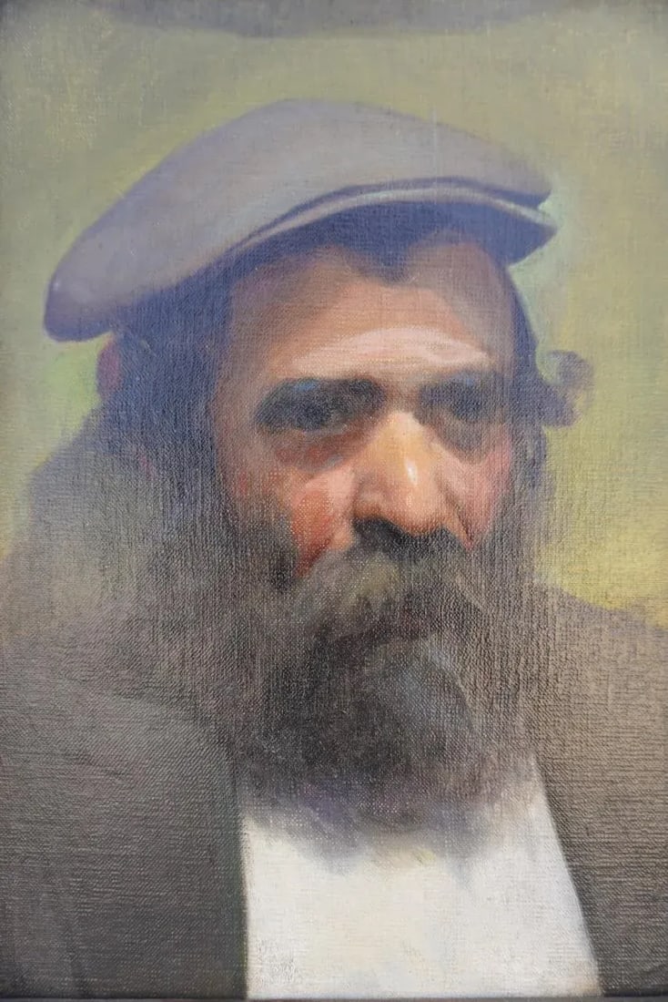 Portrait of a Man by Angelo Vianello, Oil on Masonite - 2