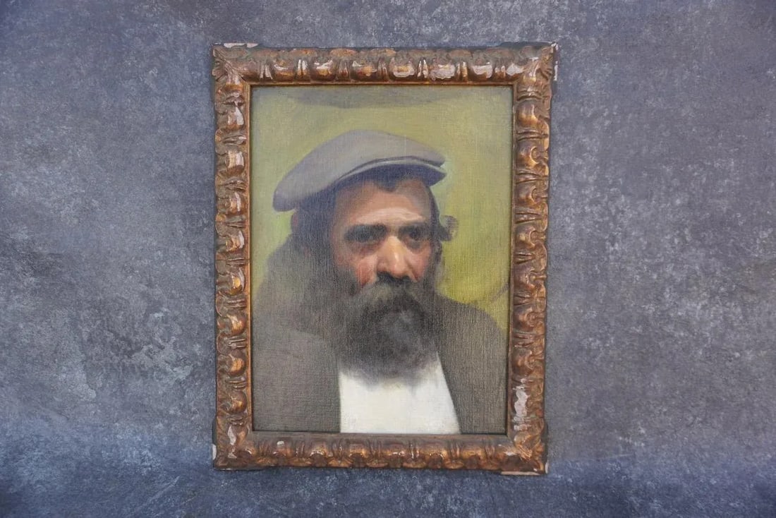 Portrait of a Man by Angelo Vianello, Oil on Masonite - 3