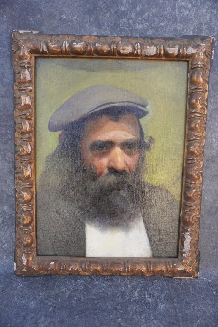 Portrait of a Man by Angelo Vianello, Oil on Masonite - 4