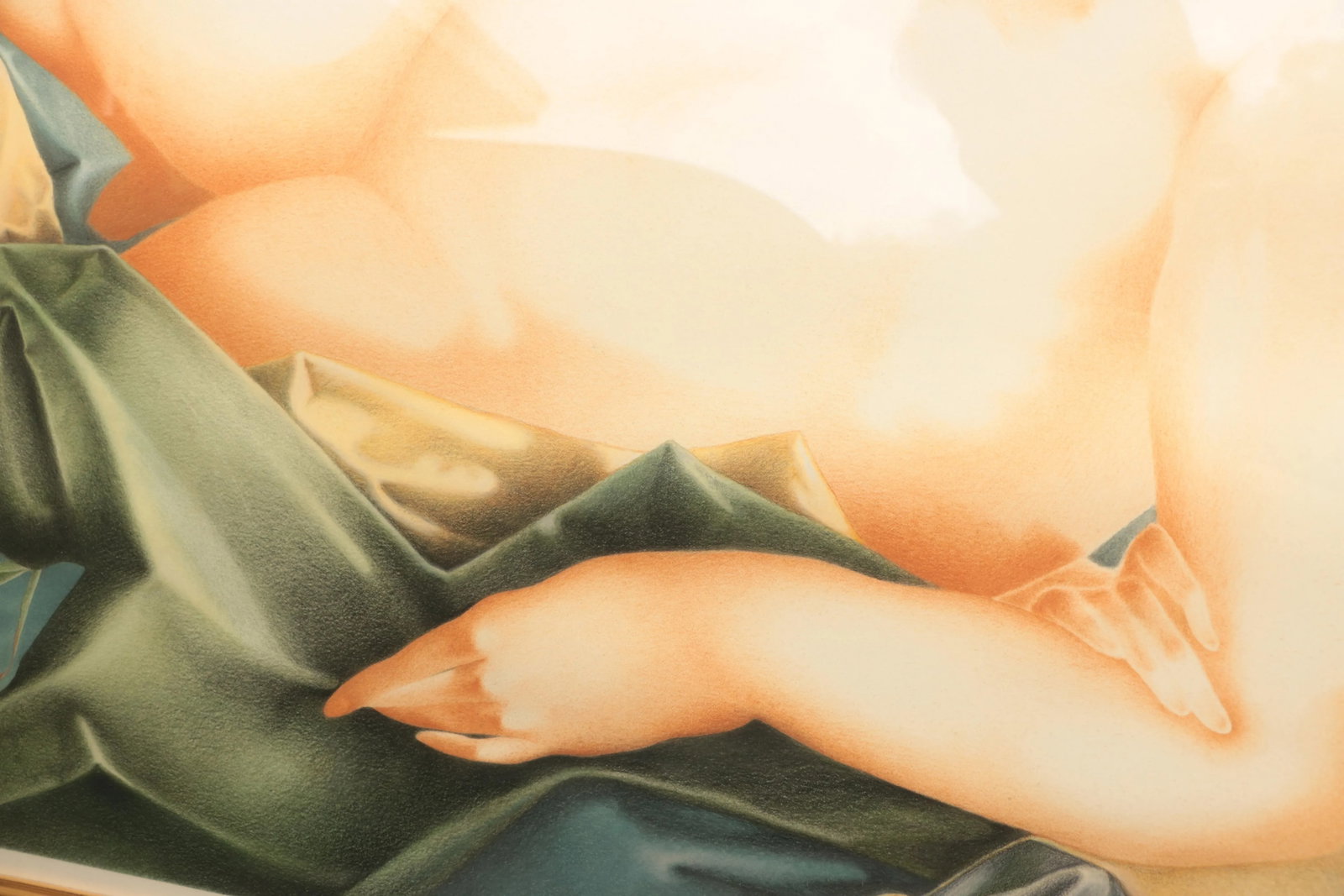 Lempicka Style Recumbent Nude Framed Original Portrait - 2