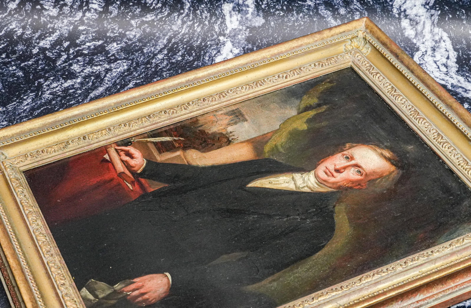 Stately English School Antique Framed Formal Portrait of Man Oil Painting Art Home Wall Decor - 11