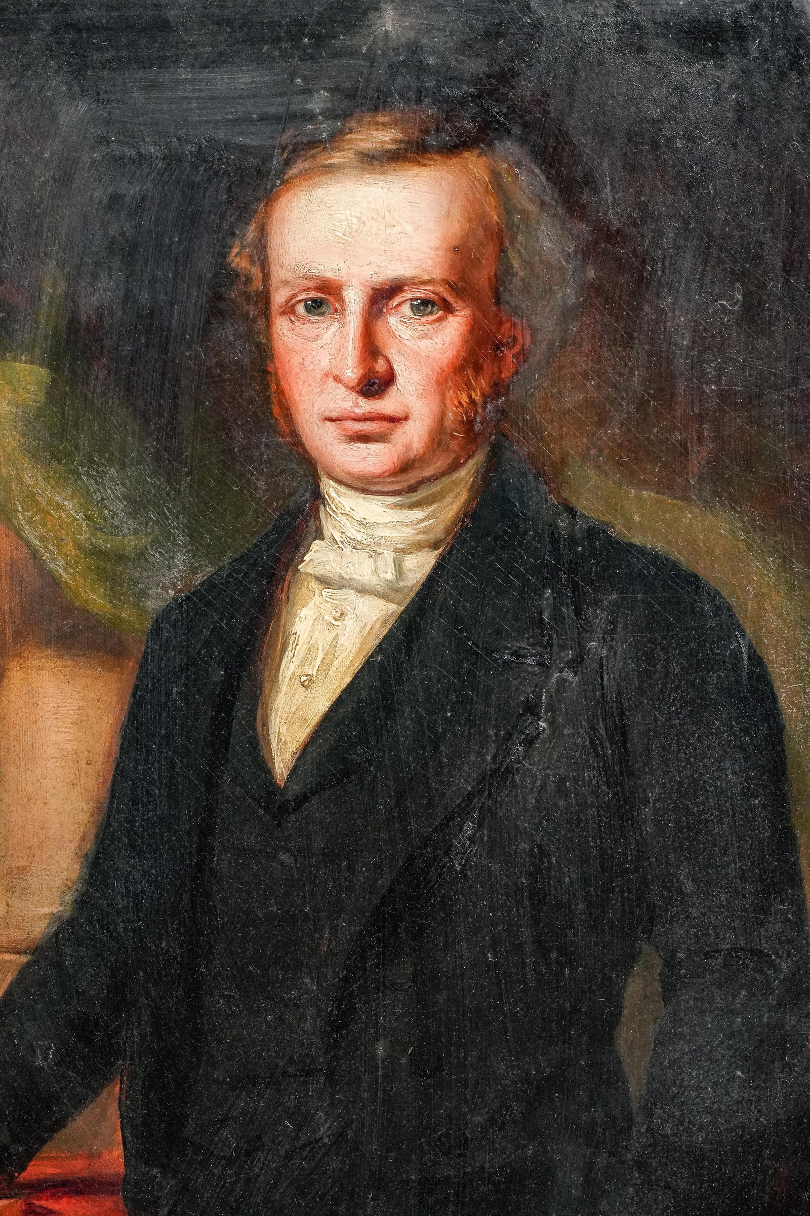 Stately English School Antique Framed Formal Portrait of Man Oil Painting Art Home Wall Decor - 4