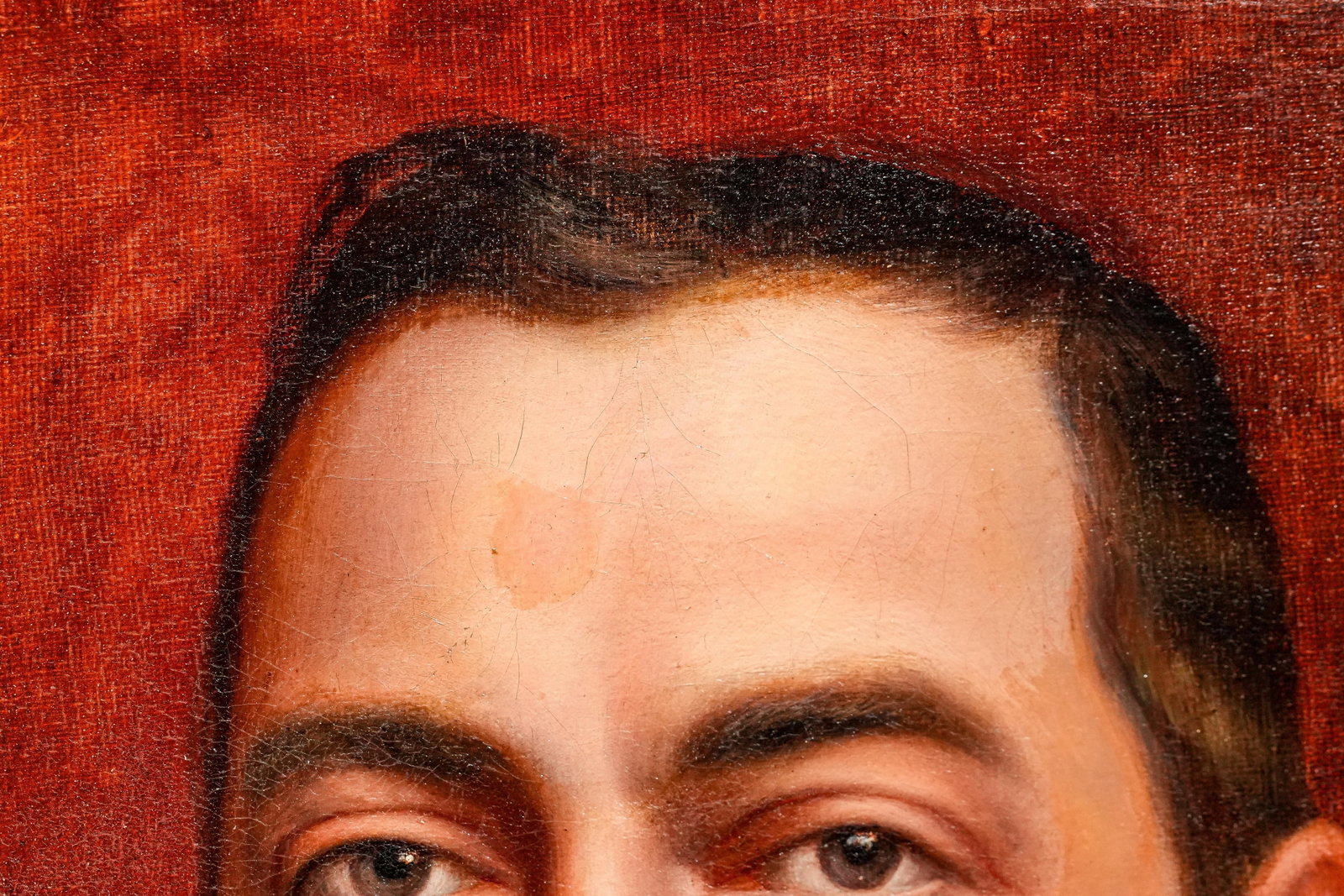 Refined Formal Victorian Era Tuxedo Gentleman Antique French Oil Painting on Canvas - 5