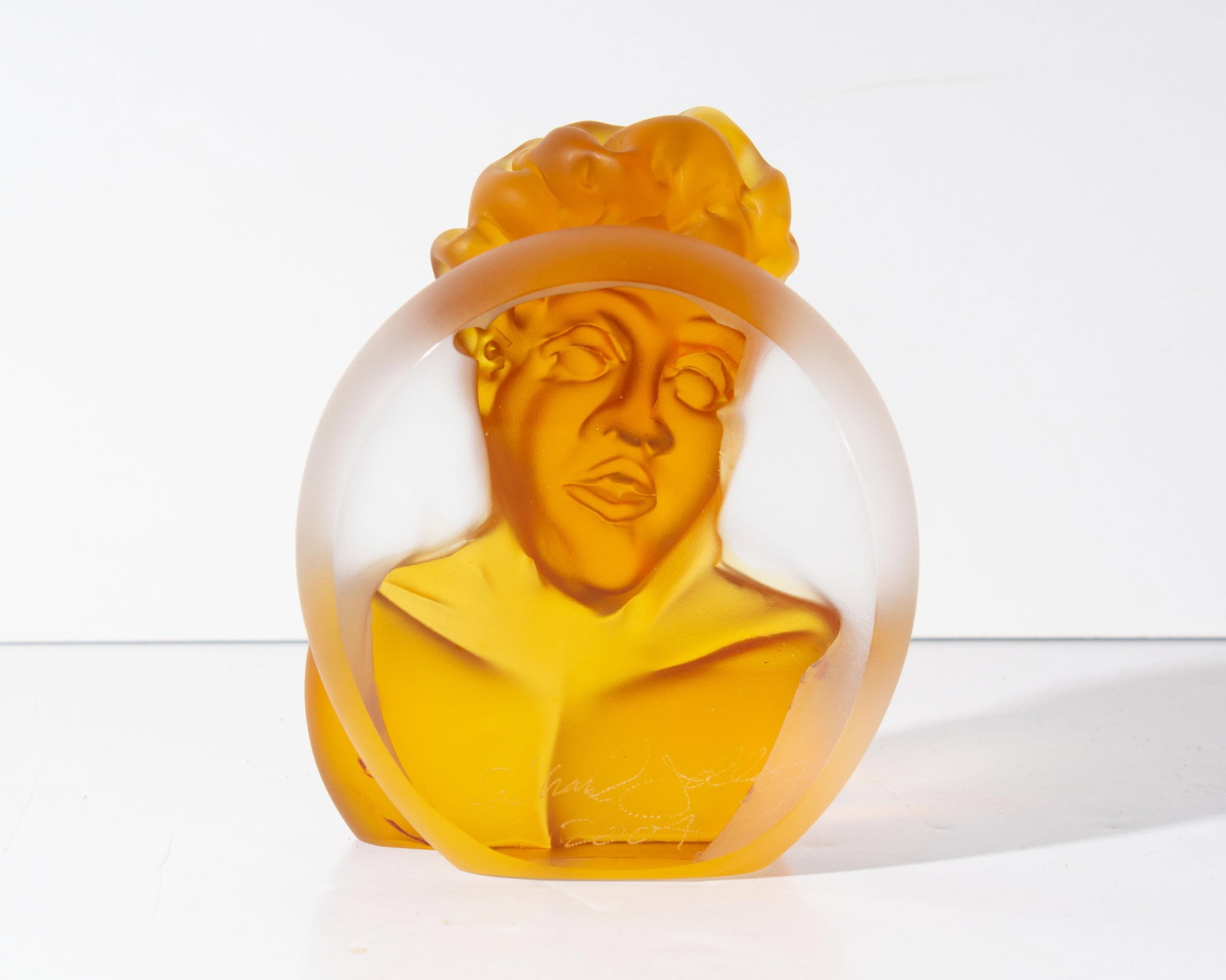 2004 Art Glass Bust Sculpture by Richard Jolley - 3