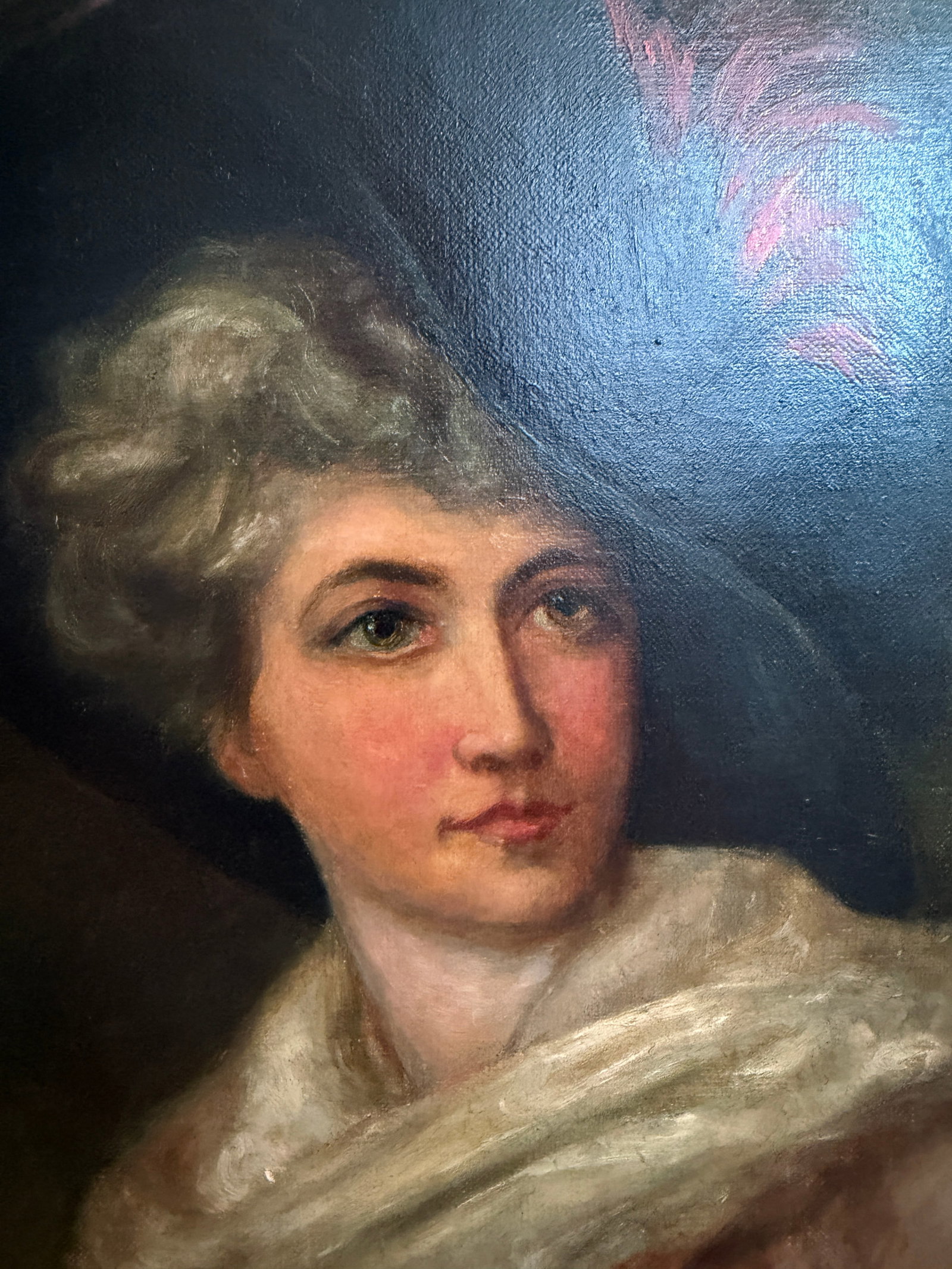 Beatrice Adams (British, 1876-1958) Antique Oil Painting, Portrait of a Lady - 3