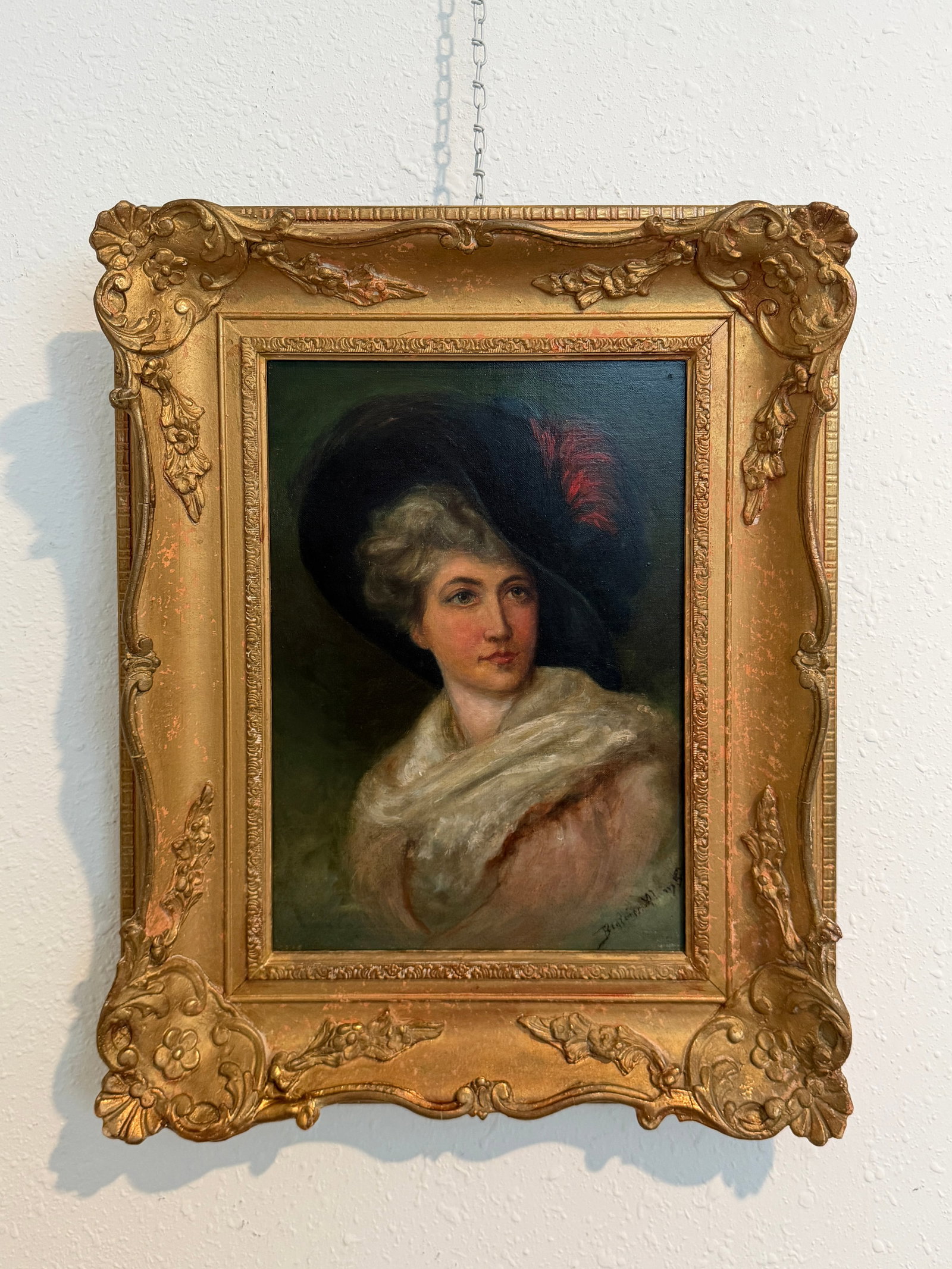Beatrice Adams (British, 1876-1958) Antique Oil Painting, Portrait of a Lady - 4