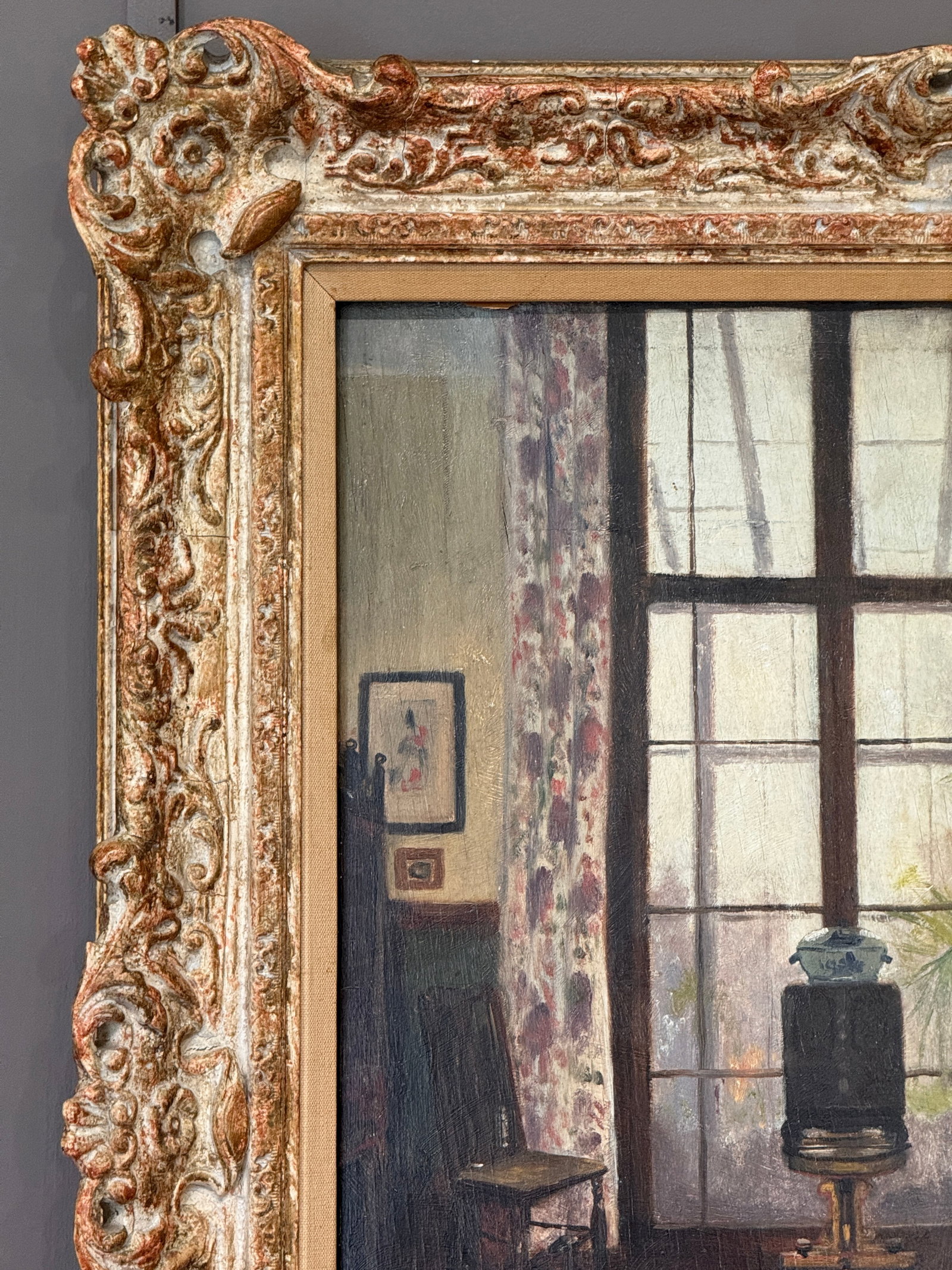 Early 20th Century Oil Portrait of a Young Lady, Dated 1914 - 3