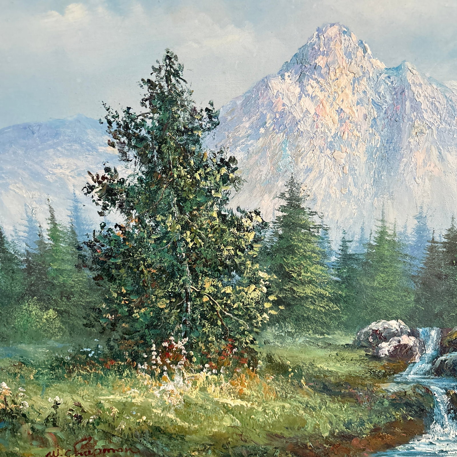 1960's Landscape Oil Painting. Signed - 4
