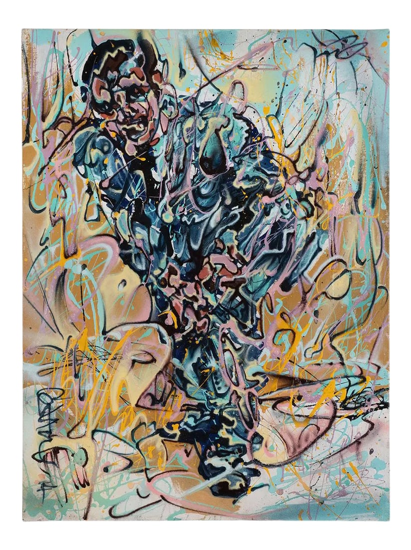 Portrait of Man in Suit Contemporary Modernist Abstract Figurative Oil Painting by Costain: Modern Impressionistic Portrait of Man in Suit by Costain. Oil on canvas. Condition: Alterations: Original Condition Unaltered Imperfections: Some Imperfections Condition Notes: -This item is in good