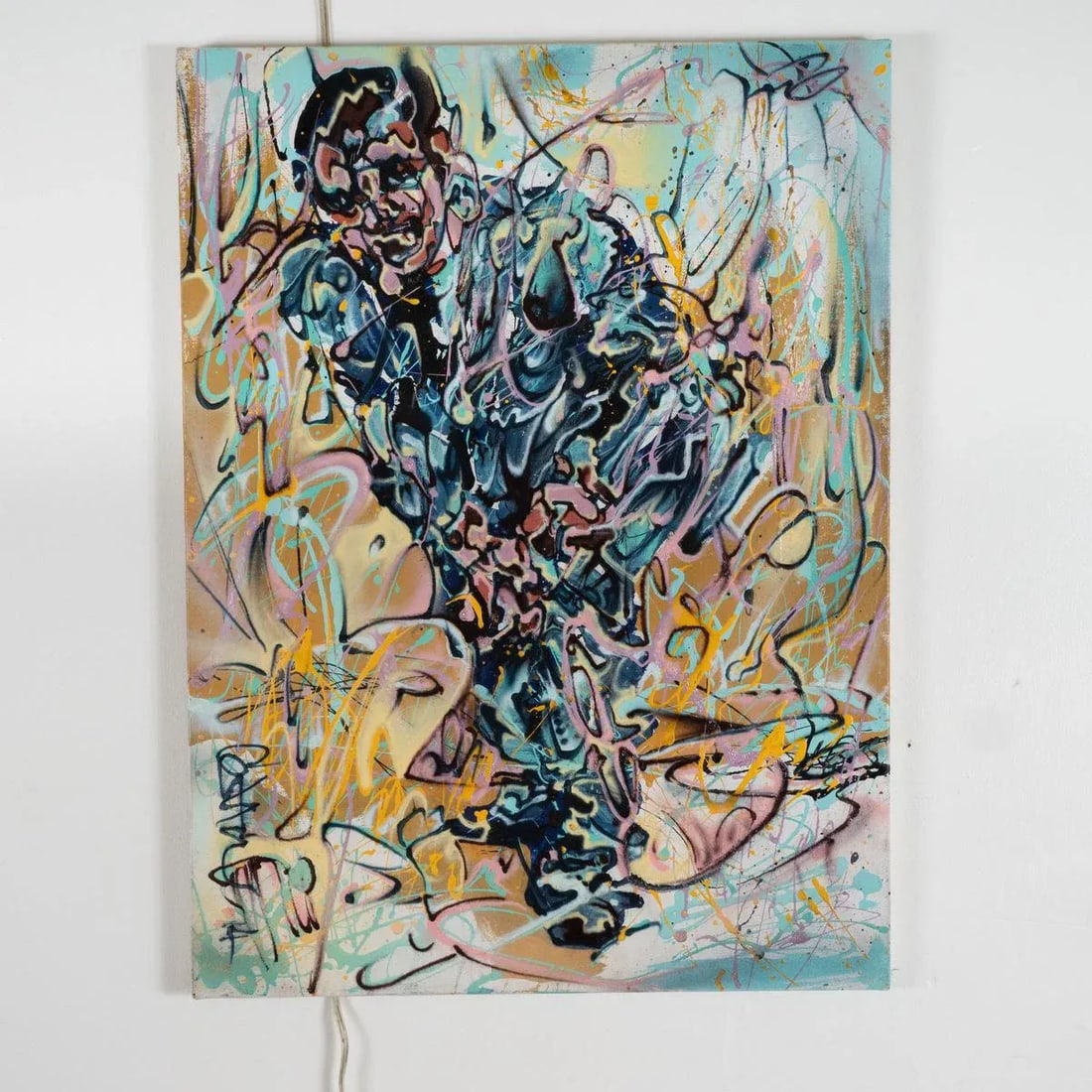 Portrait of Man in Suit Contemporary Modernist Abstract Figurative Oil Painting by Costain - 2