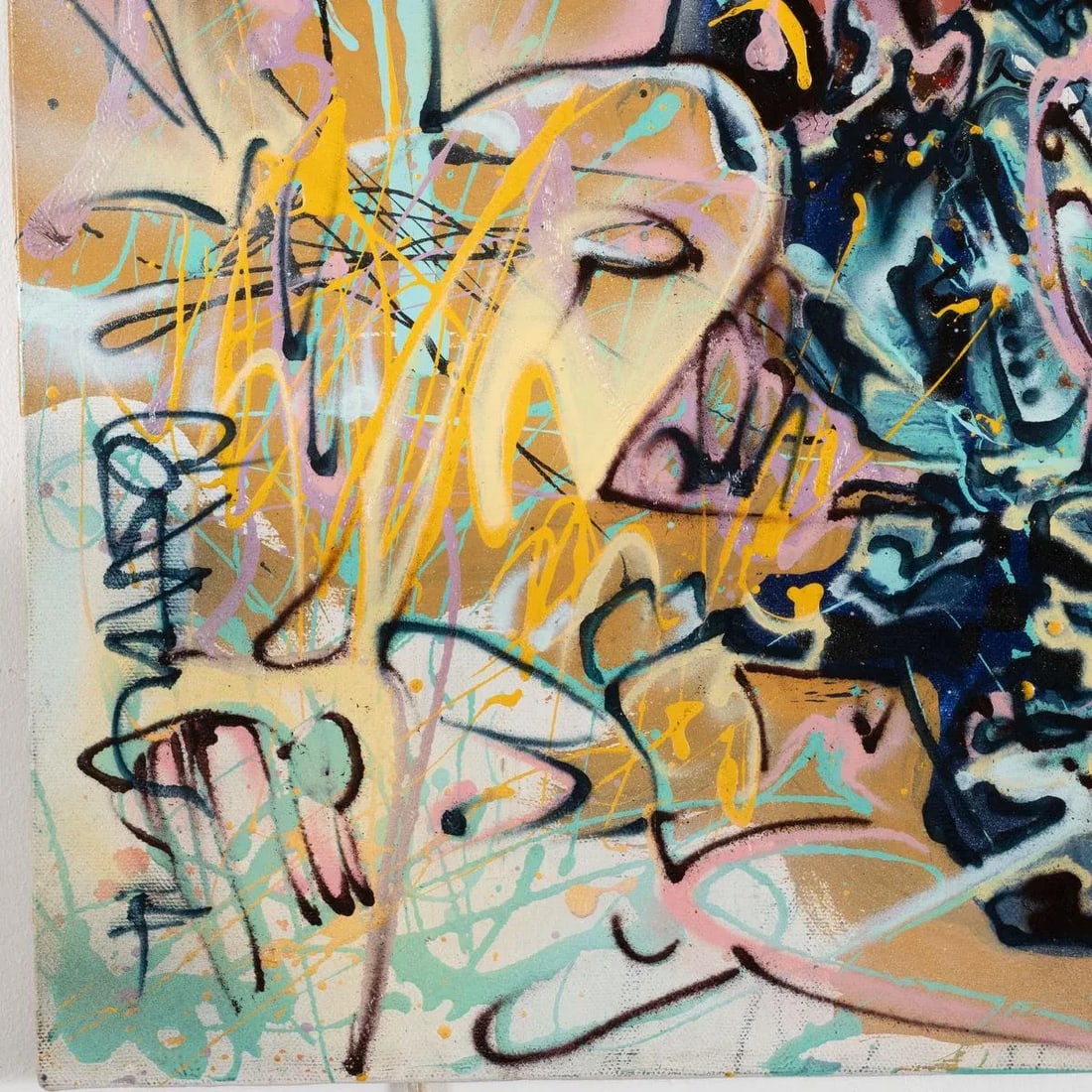 Portrait of Man in Suit Contemporary Modernist Abstract Figurative Oil Painting by Costain - 6