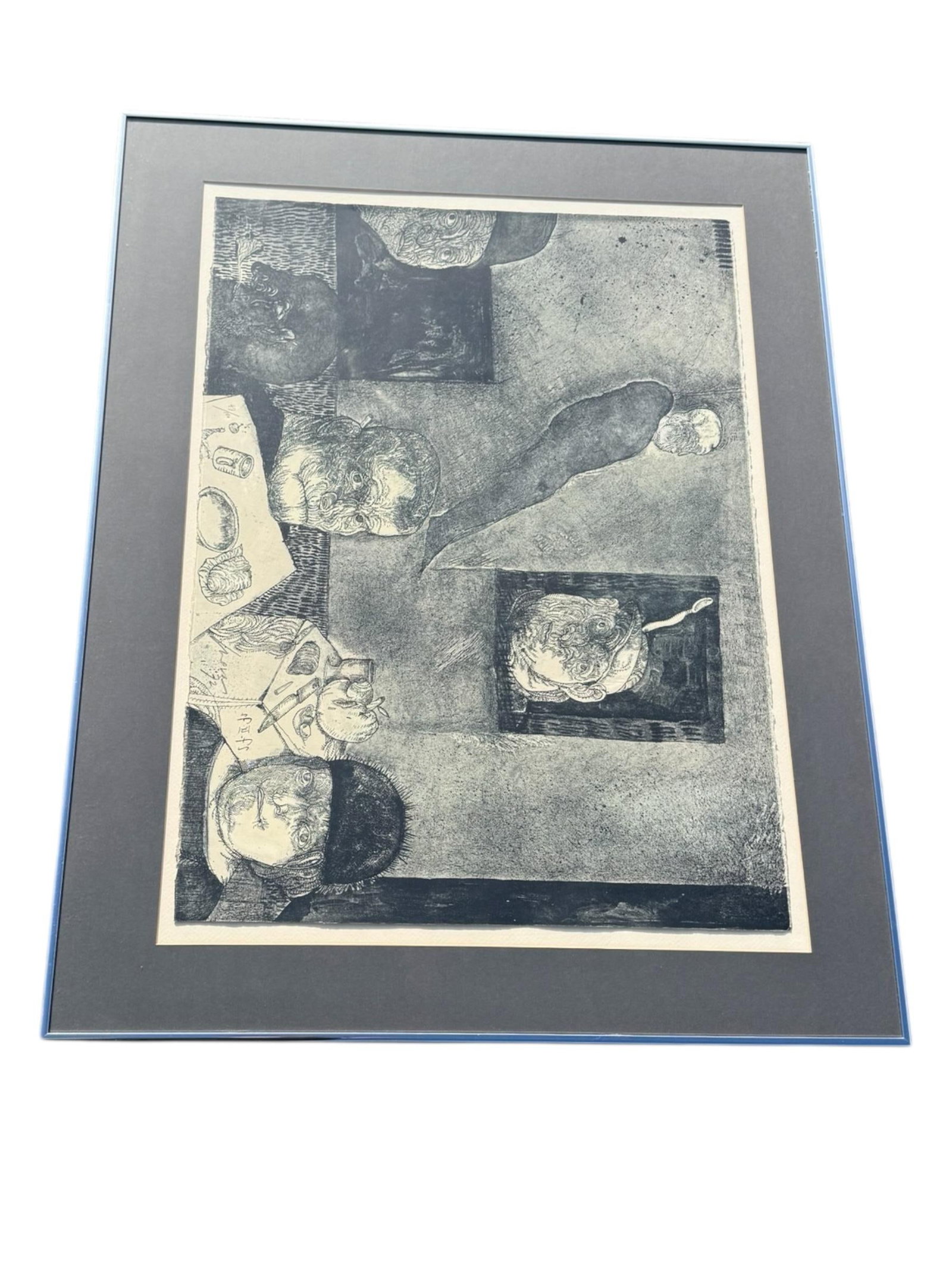 Jose Luis Cuevas (Mexican 1934-2017) "The Poet in the Dining Room," 1972 - 7