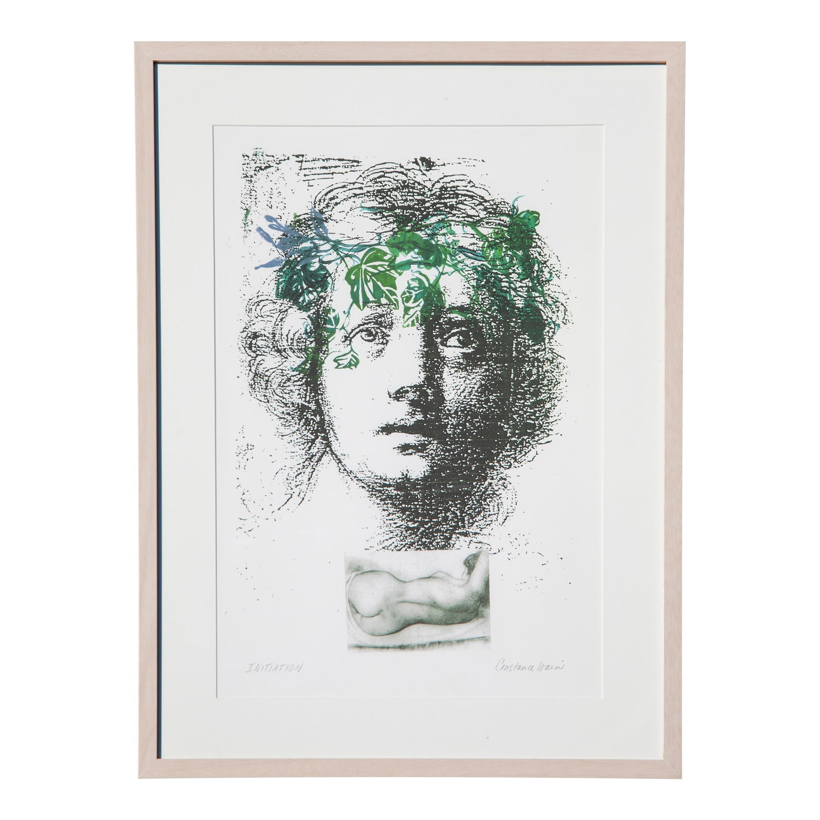 Initiation From the Sophia Series (Original Art - Mixed Media and Lithography): Constance Wain Schwartz was a New York-based fine artist trained at Pratt Institute, the Art Students League, Hunter College, and Queens College, where she earned a B.A. in Fine Arts, as well as an