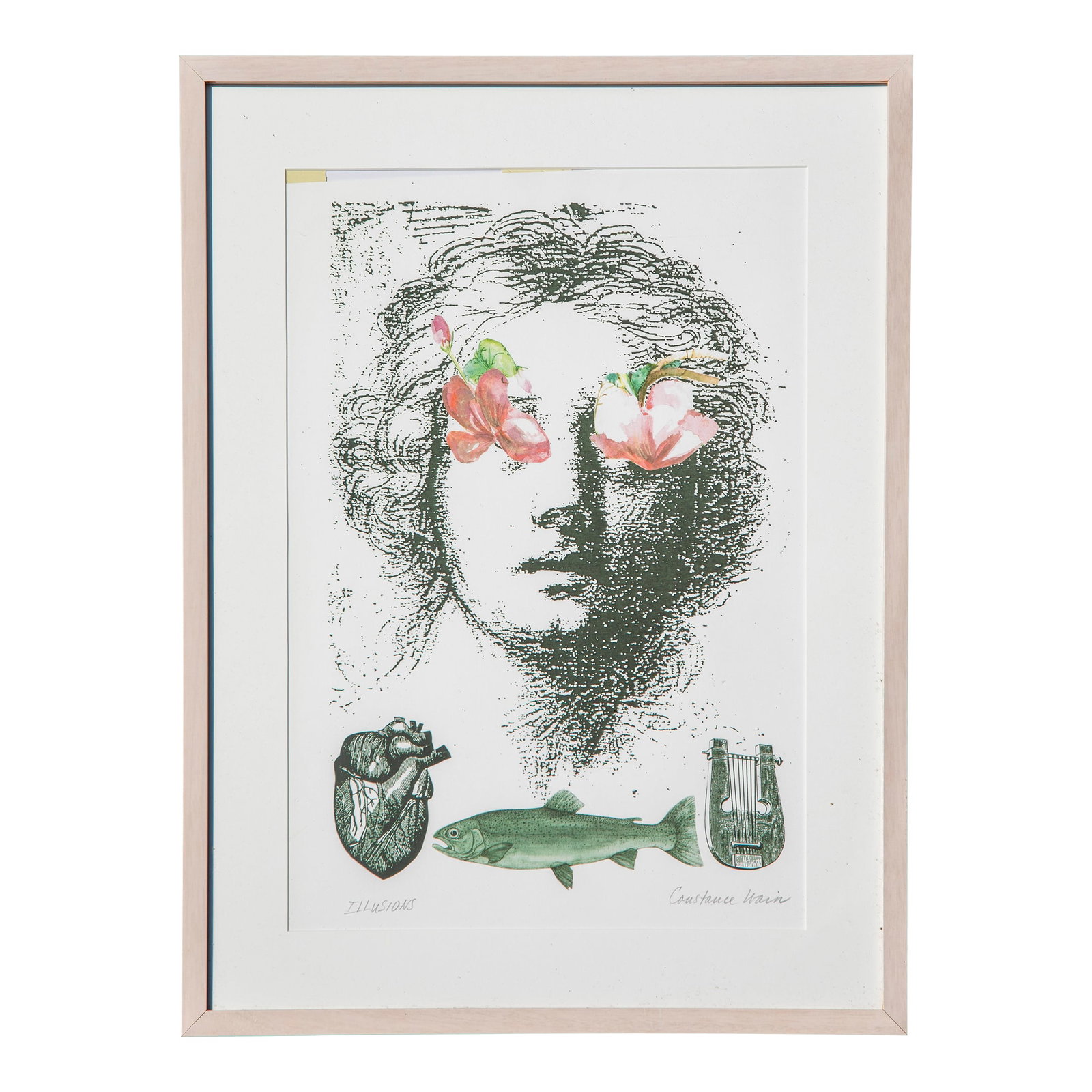 Illusions From the Sophia Series (Original Art - Mixed Media and Lithography): Constance Wain Schwartz was a New York-based fine artist trained at Pratt Institute, the Art Students League, Hunter College, and Queens College, where she earned a B.A. in Fine Arts, as well as an