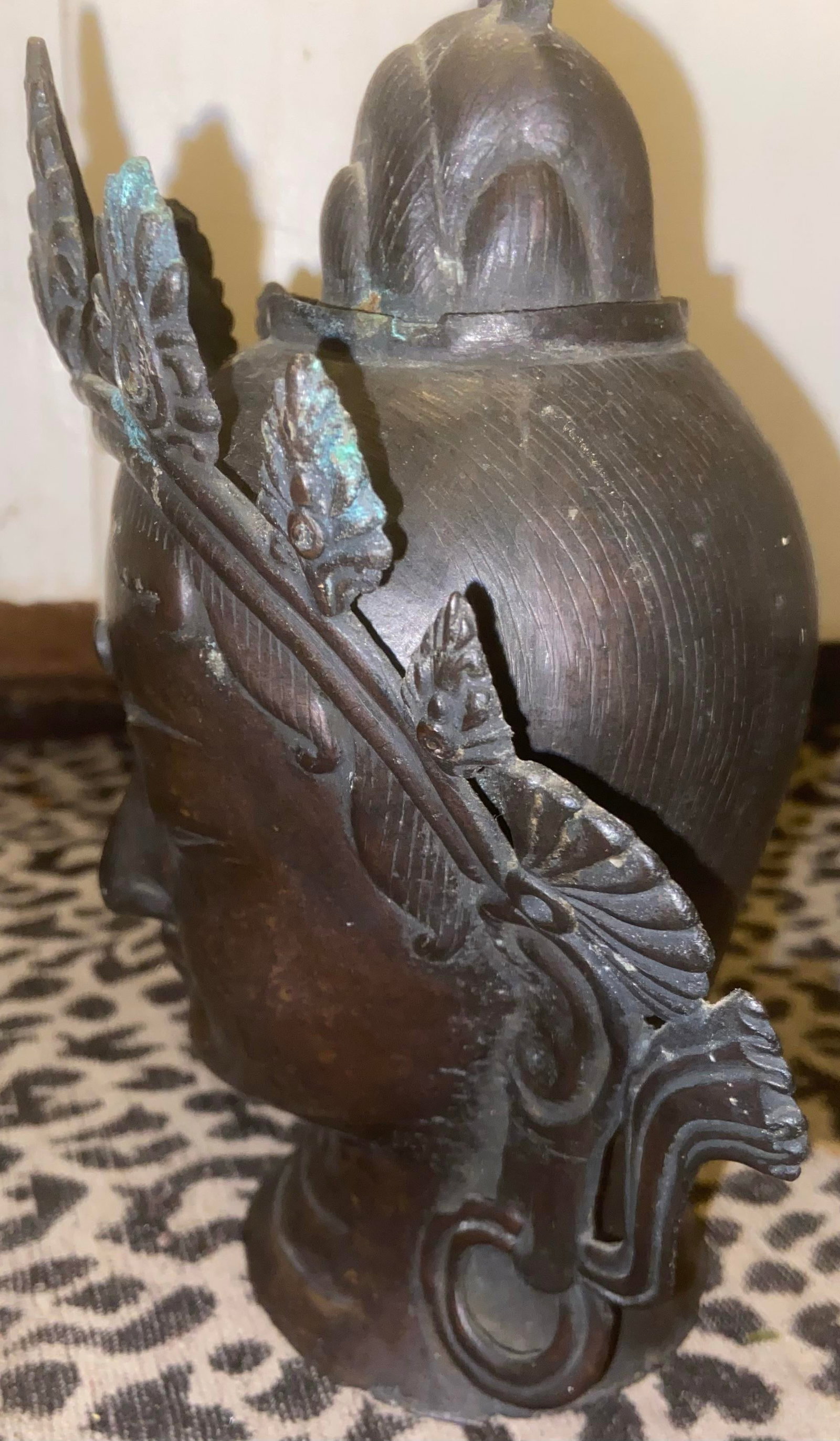 Early 20th Century Tibetan/Nepalese Bronze Bodhisattva Head - Hollow Cast - 11