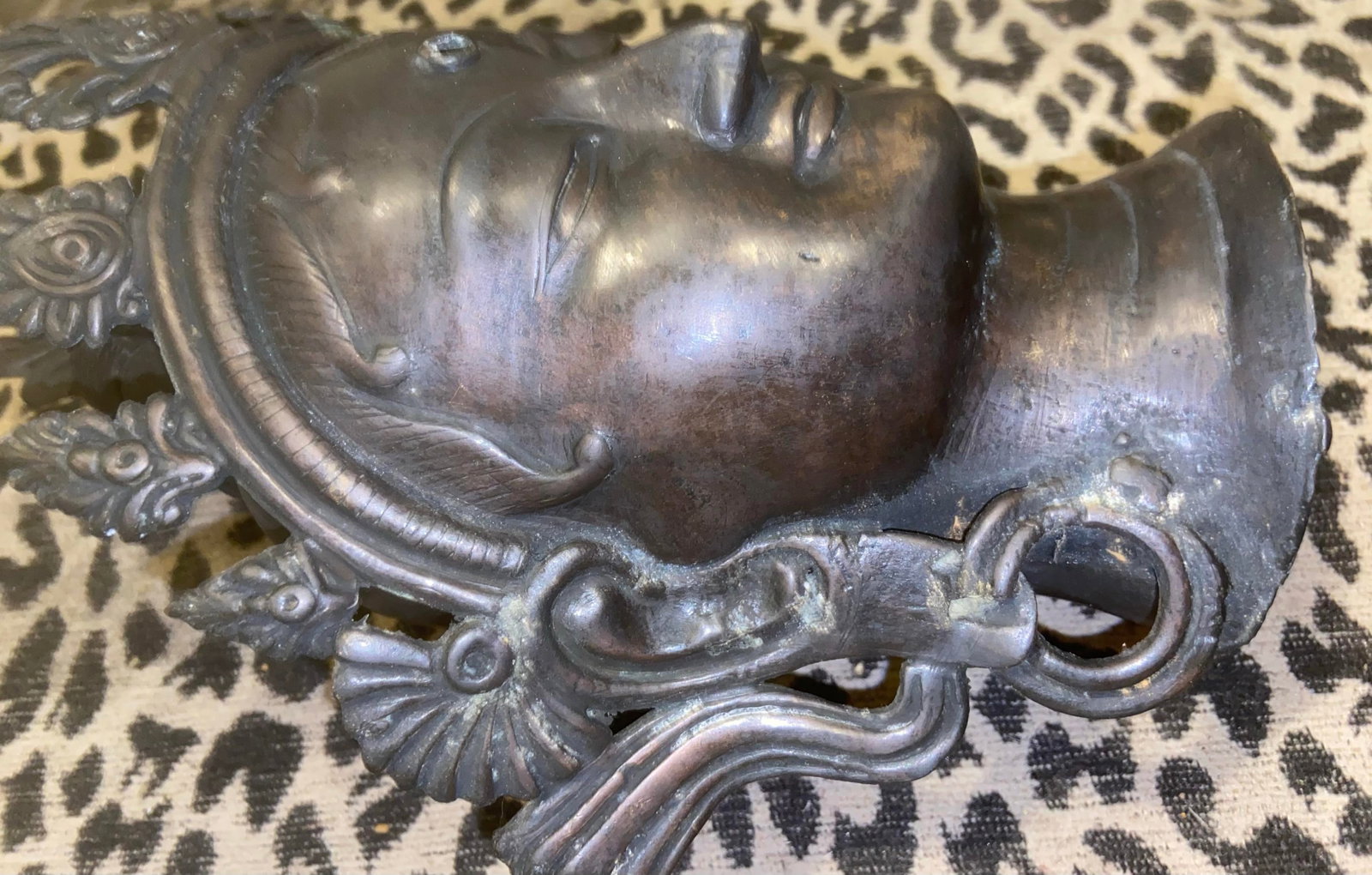 Early 20th Century Tibetan/Nepalese Bronze Bodhisattva Head - Hollow Cast - 12