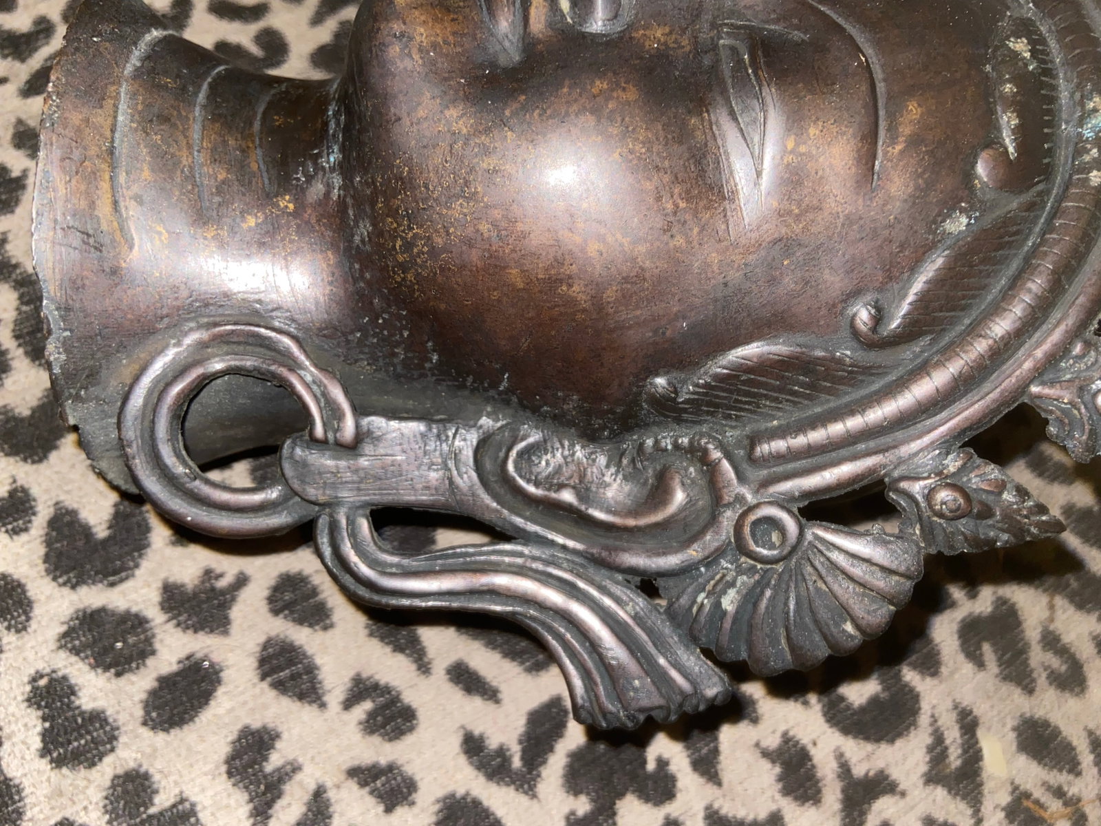 Early 20th Century Tibetan/Nepalese Bronze Bodhisattva Head - Hollow Cast - 4