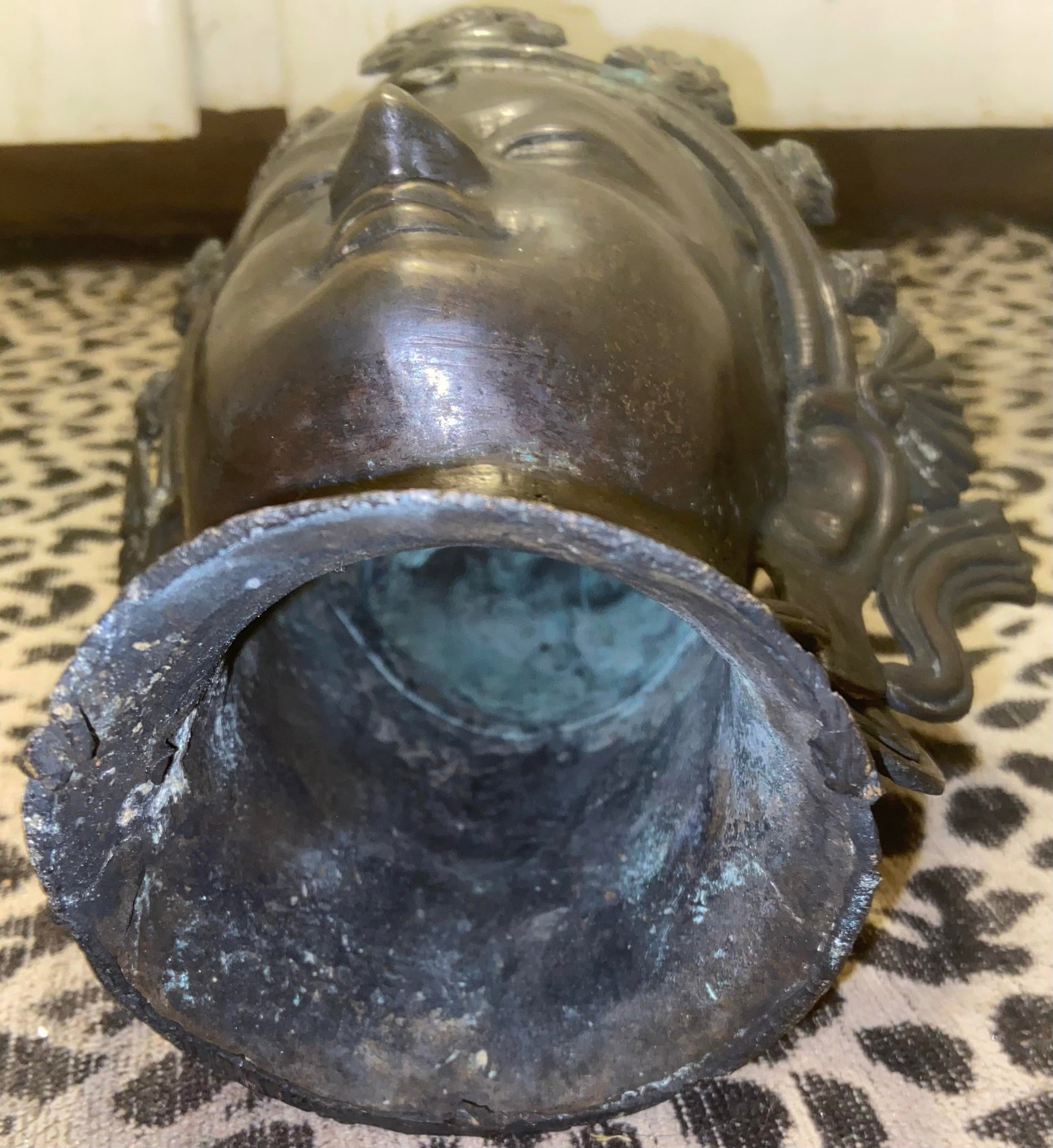 Early 20th Century Tibetan/Nepalese Bronze Bodhisattva Head - Hollow Cast - 7