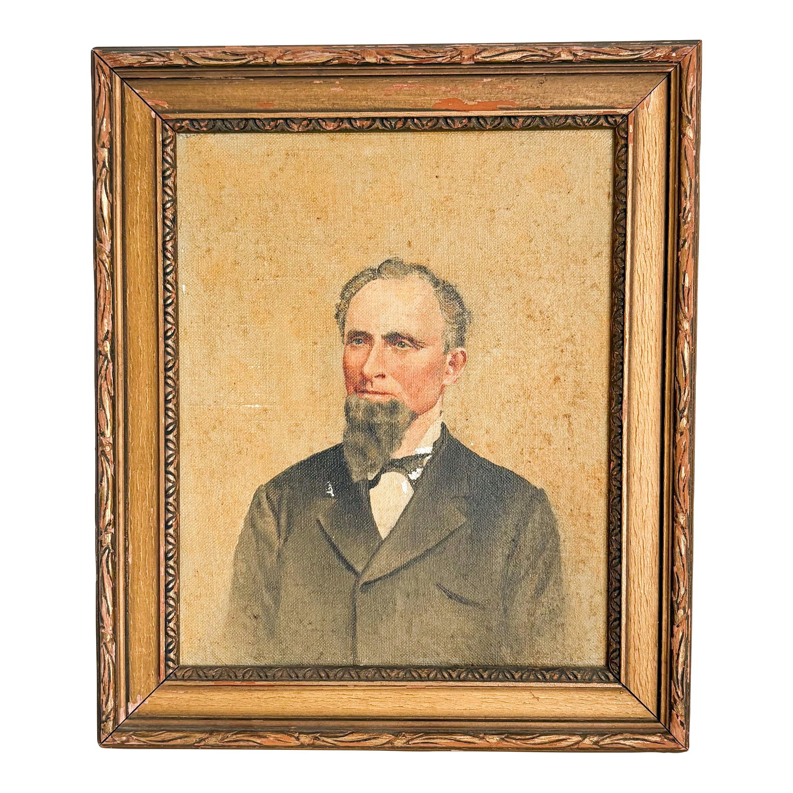 Antique 1800's Oil Portrait Painting, 19th Century Male Portrait (1 of 11)