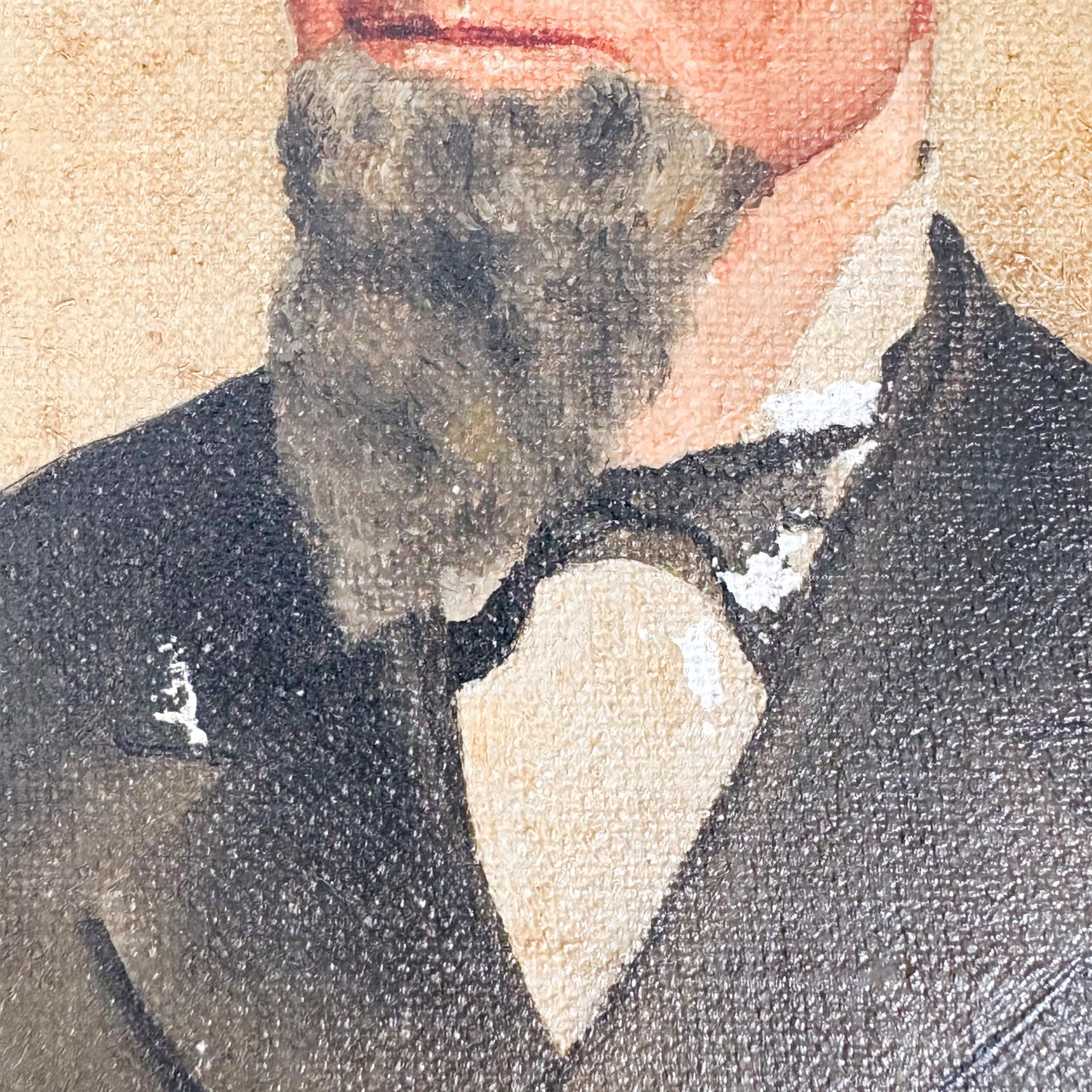 Antique 1800's Oil Portrait Painting, 19th Century Male Portrait - 3