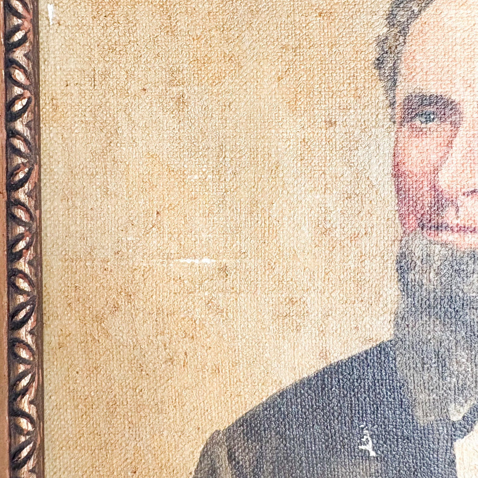 Antique 1800's Oil Portrait Painting, 19th Century Male Portrait - 4