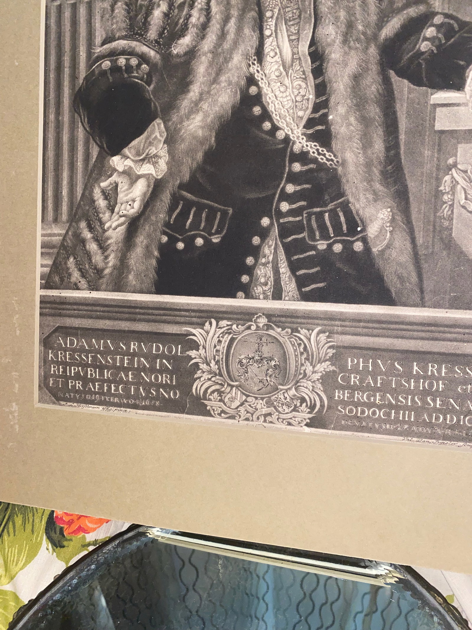 18th-Century German Mezzotint Portrait of Adam Rudolph Kress Von Kressenstein. - 3