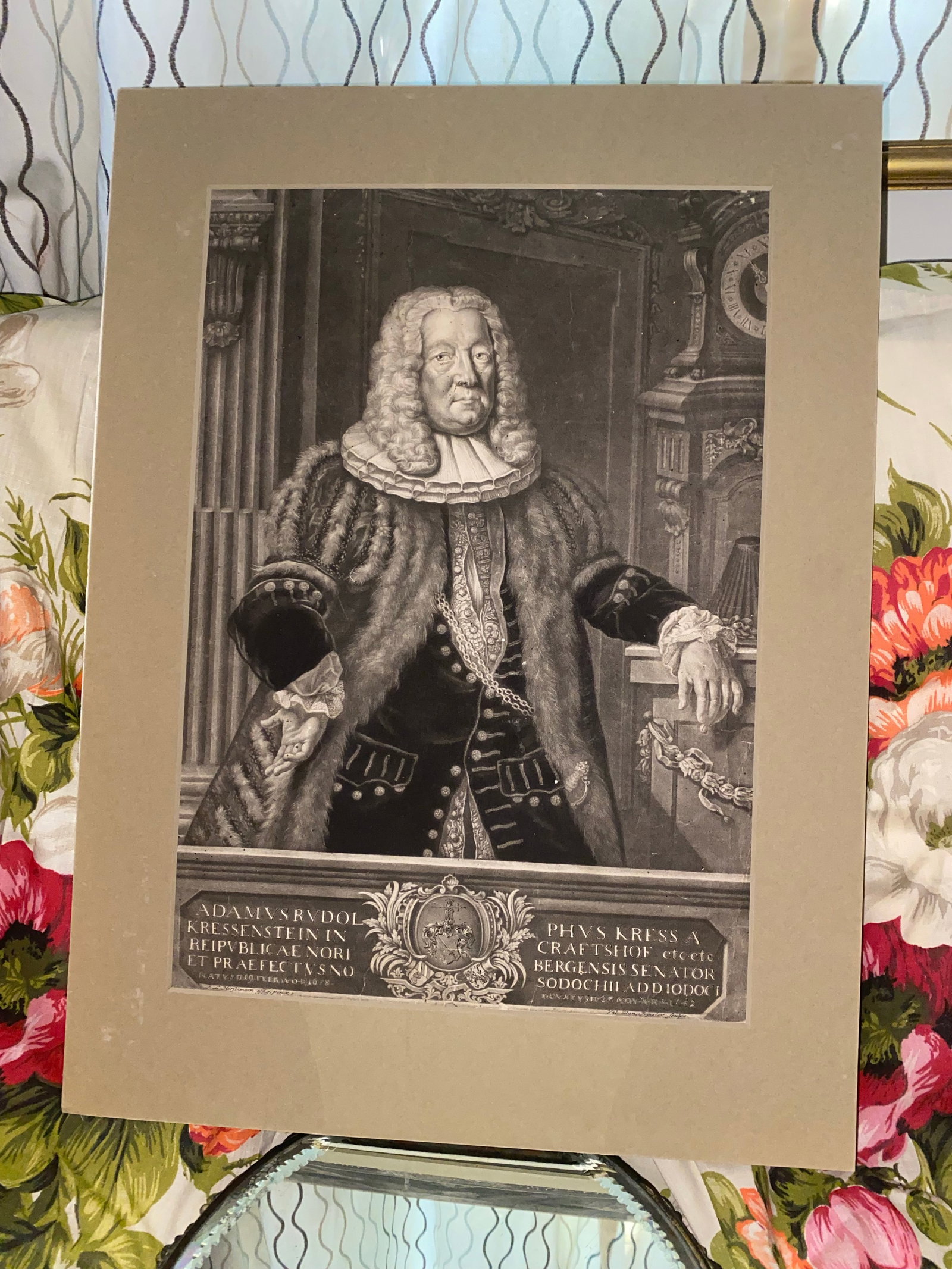 18th-Century German Mezzotint Portrait of Adam Rudolph Kress Von Kressenstein. - 5