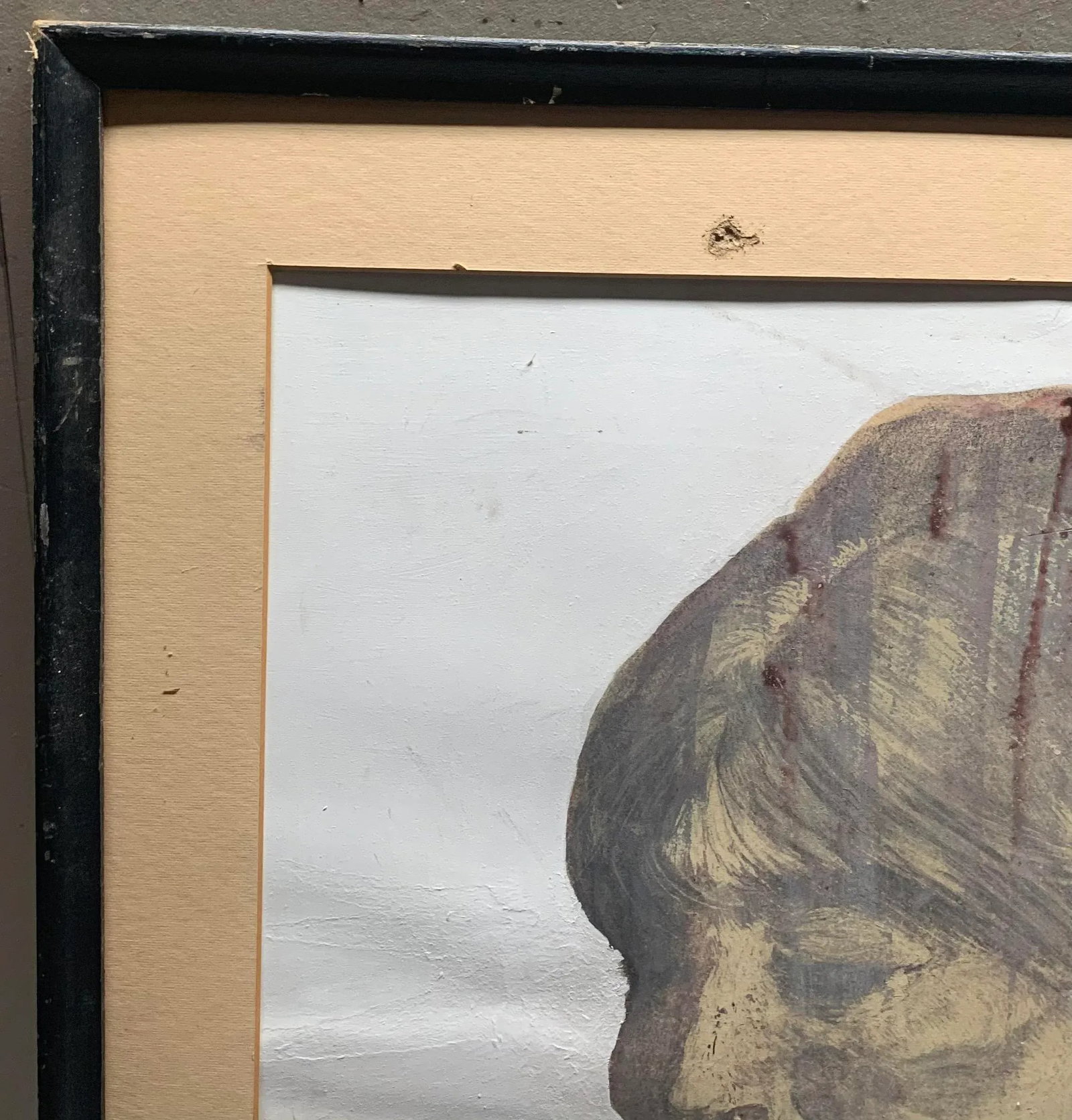 1966 "Three Women Portrait" Spanish School Mixed-Media Painting by Francisco Garcia Gomez, Framed - 7