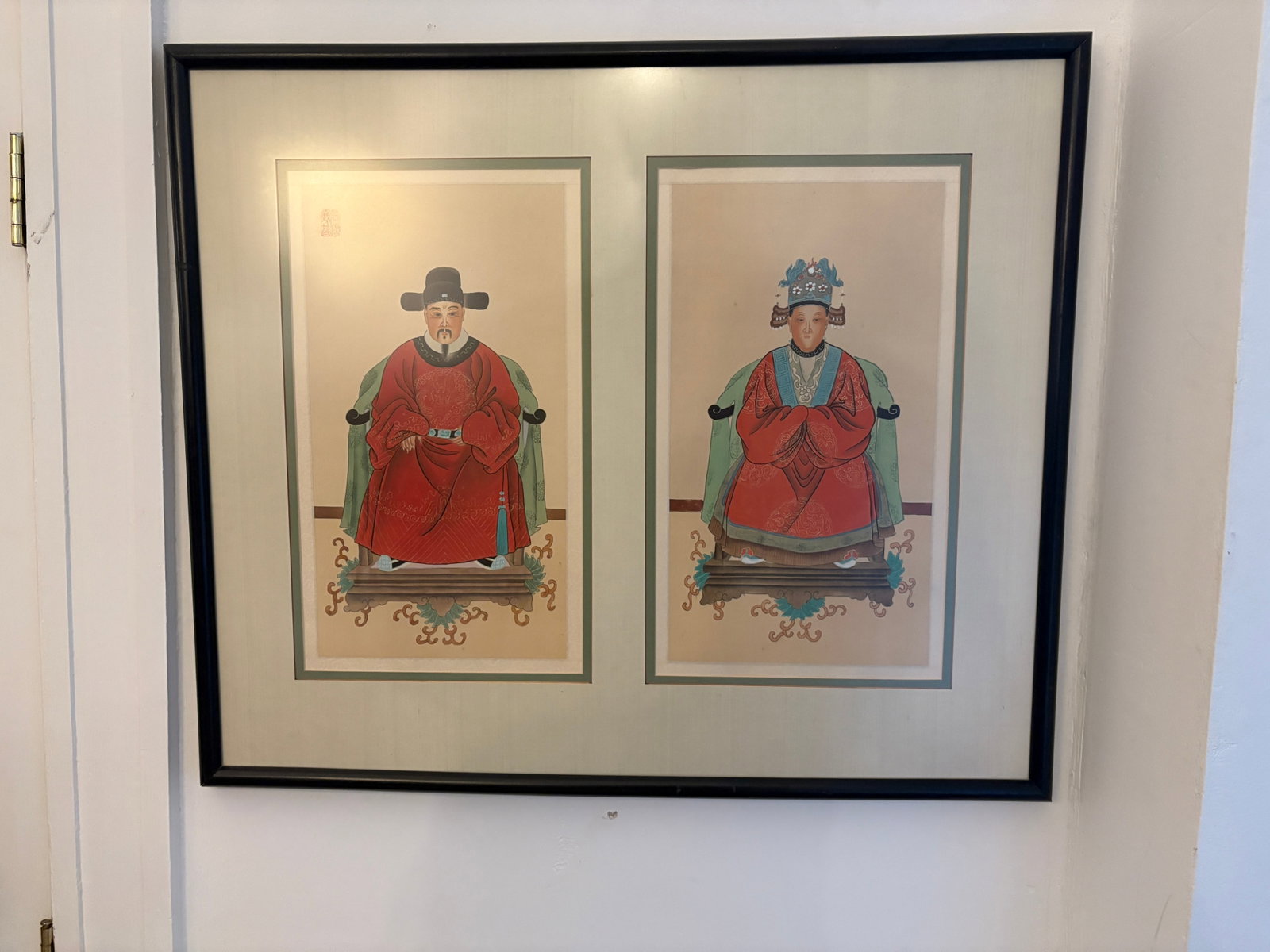 Mid 20th Century Large Hand-Painted Chinese Ancestor Portraits - 2