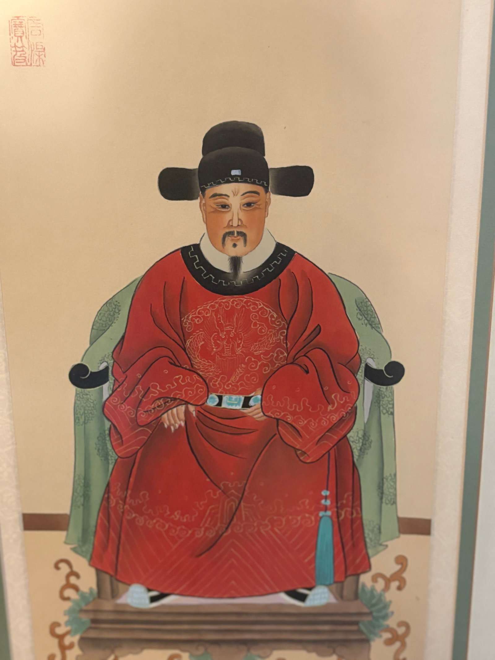 Mid 20th Century Large Hand-Painted Chinese Ancestor Portraits - 3