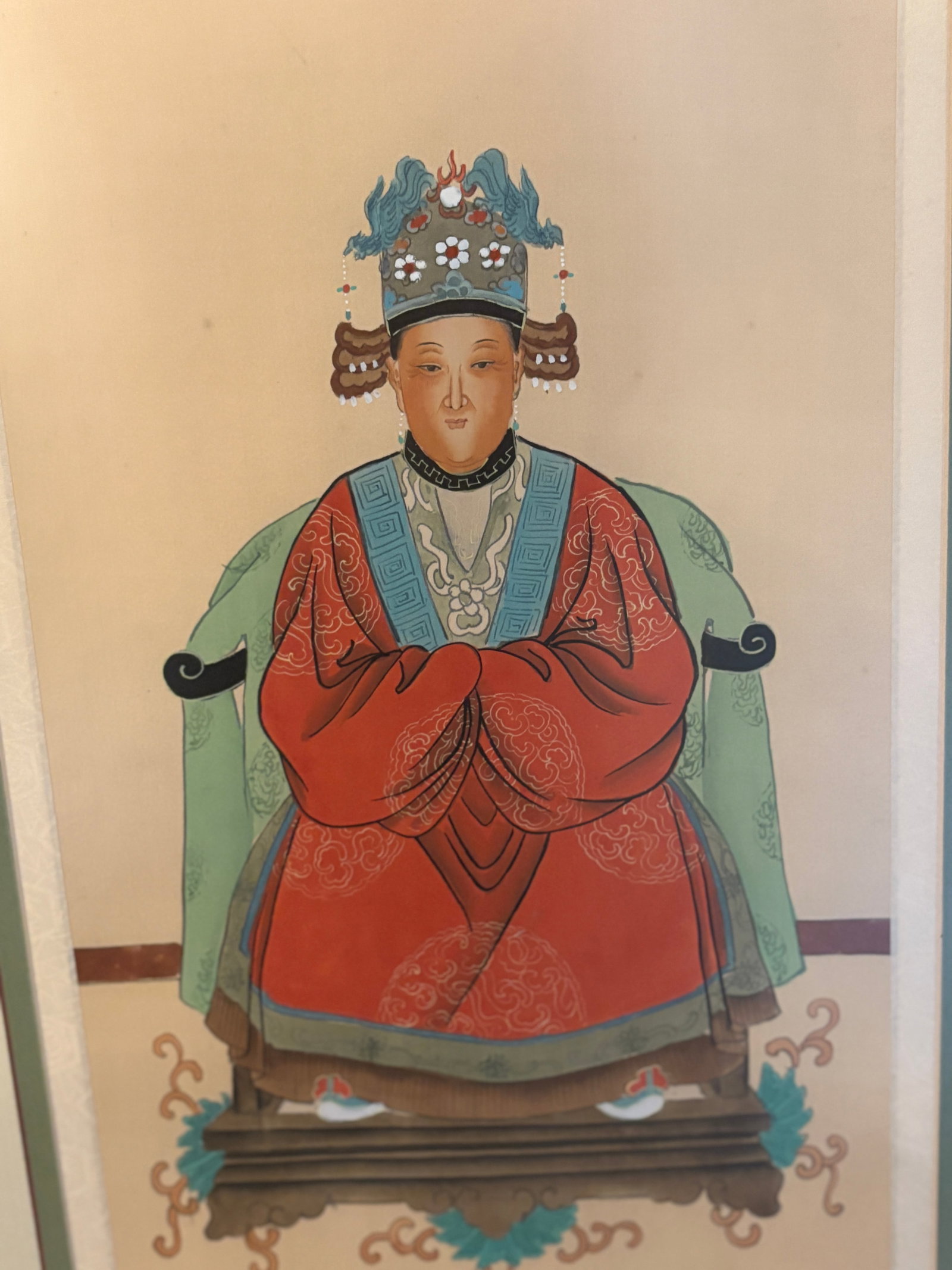 Mid 20th Century Large Hand-Painted Chinese Ancestor Portraits - 4