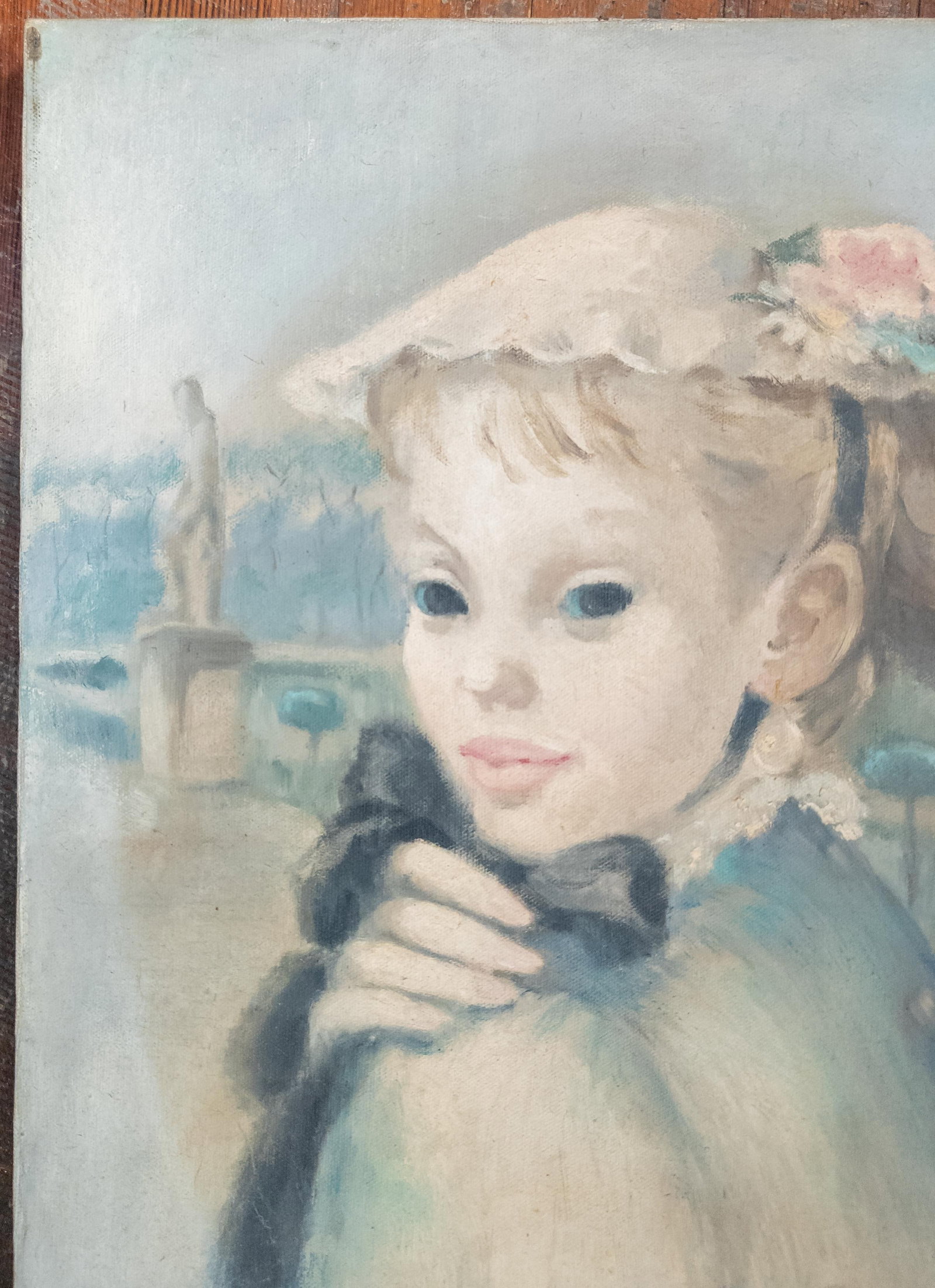 Mid-Century French Impressionist Style Painting of a Young Lady - 3