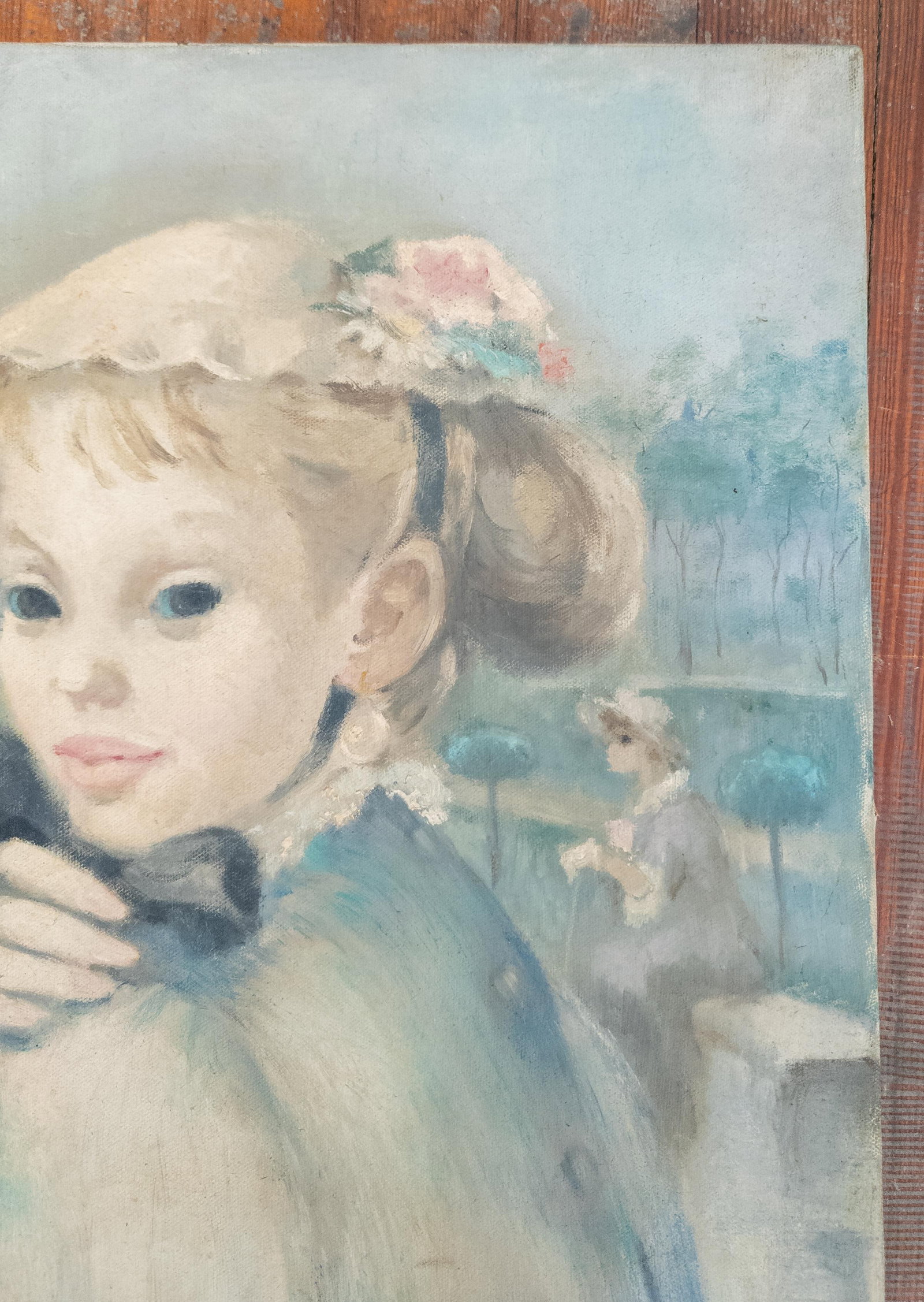 Mid-Century French Impressionist Style Painting of a Young Lady - 4