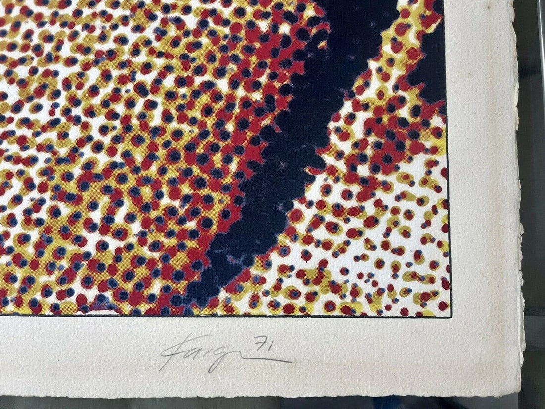 1971 "Corn Maid" Abstract Figurative Lithograph Numbered 19/100 by Michael Knigin - 3