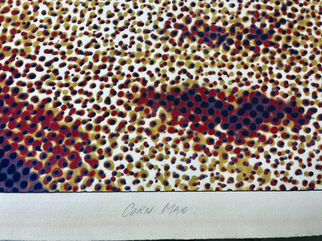 1971 "Corn Maid" Abstract Figurative Lithograph Numbered 19/100 by Michael Knigin - 4