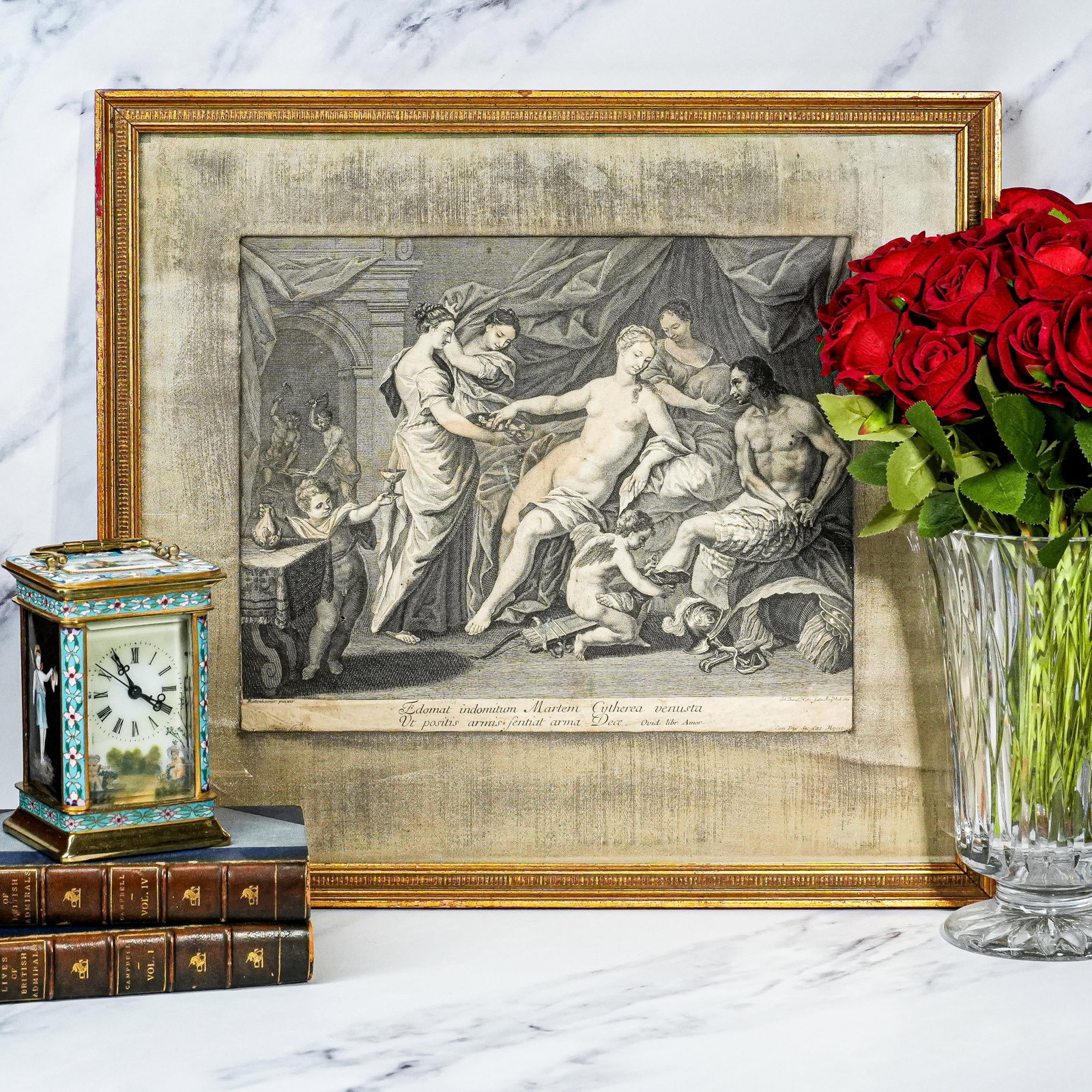 18th Century Old Master Style Mythological Antique Engraving Allegorical Print Framed Nude - 2