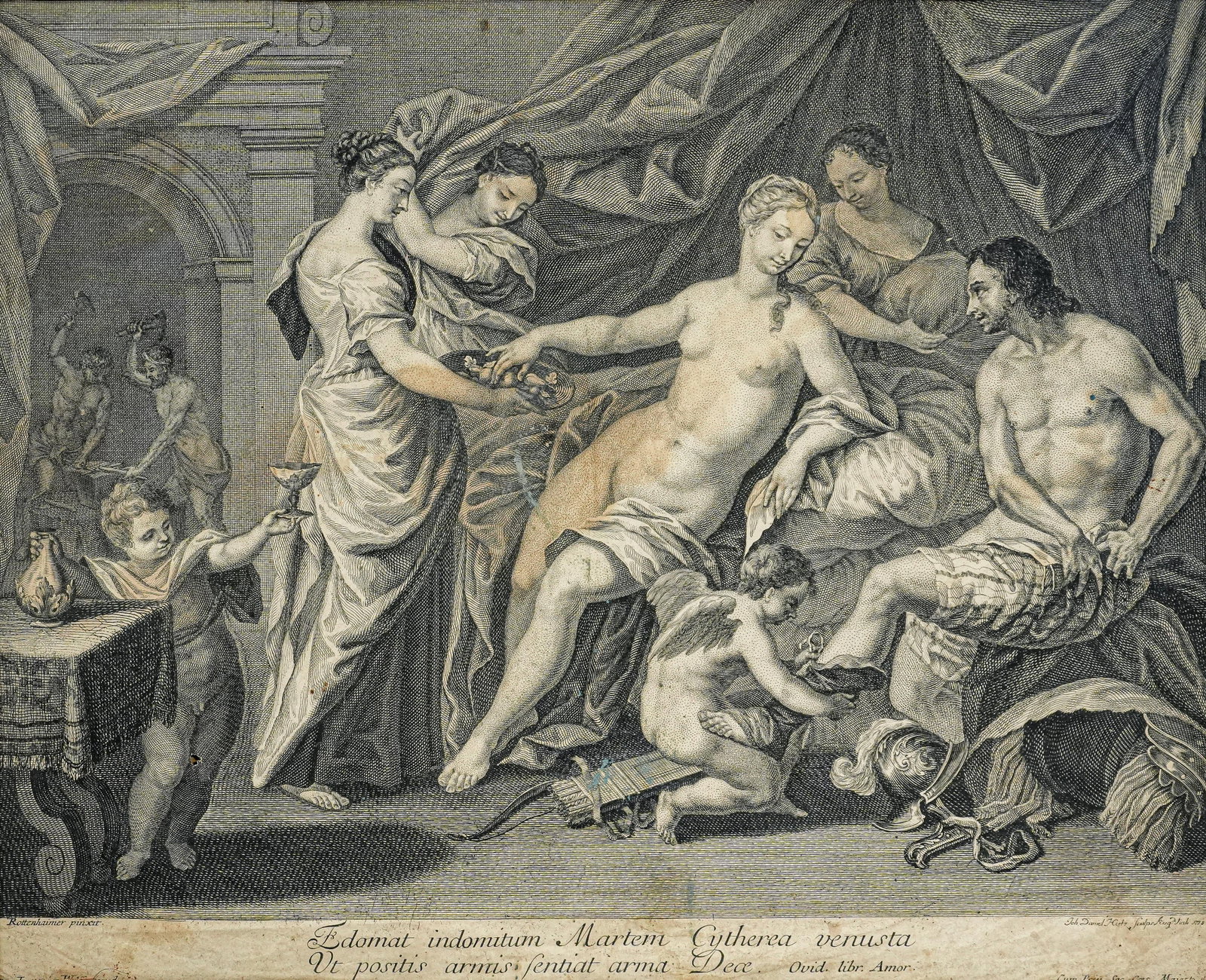18th Century Old Master Style Mythological Antique Engraving Allegorical Print Framed Nude - 3