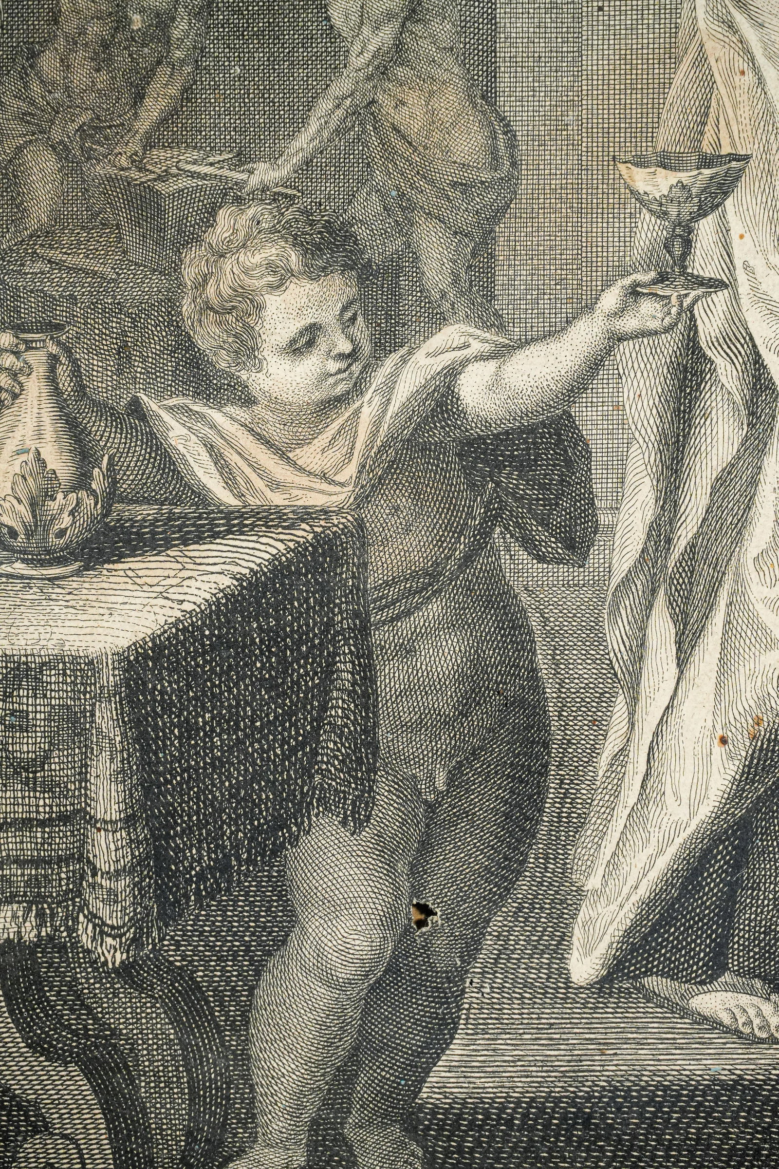 18th Century Old Master Style Mythological Antique Engraving Allegorical Print Framed Nude - 8