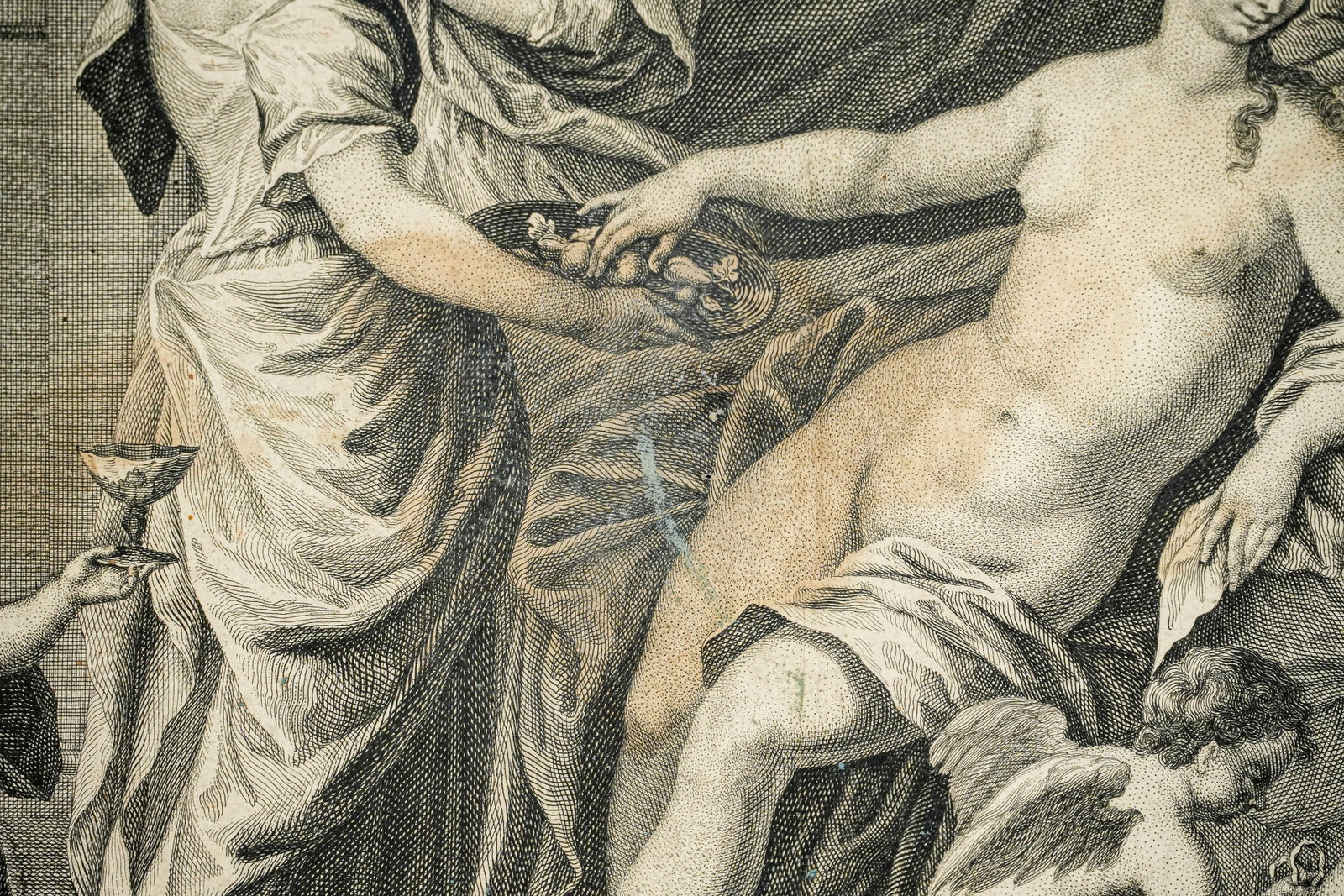 18th Century Old Master Style Mythological Antique Engraving Allegorical Print Framed Nude - 9