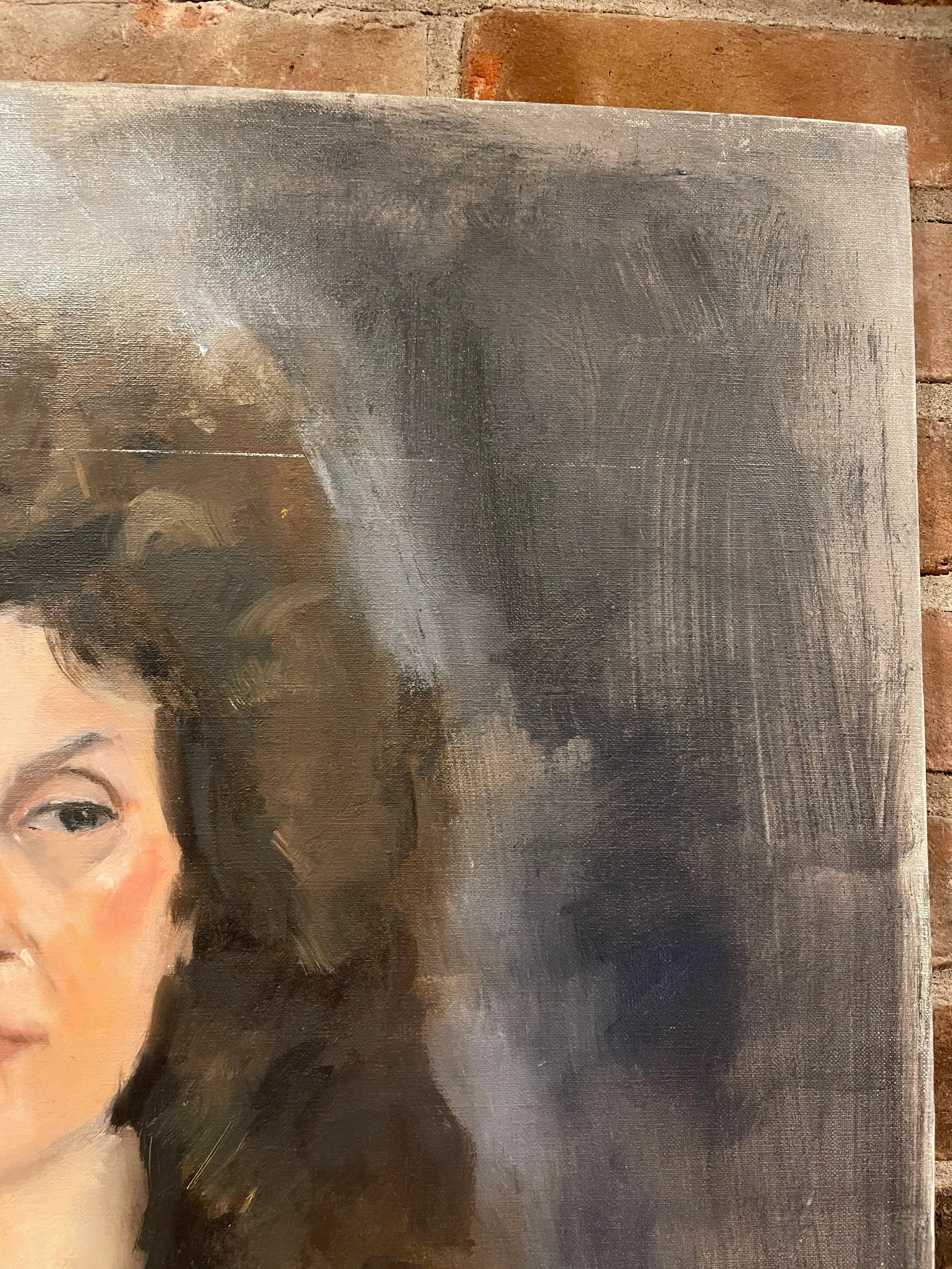 Mid 20th Century Portrait Oil Painting of a Woman - 3