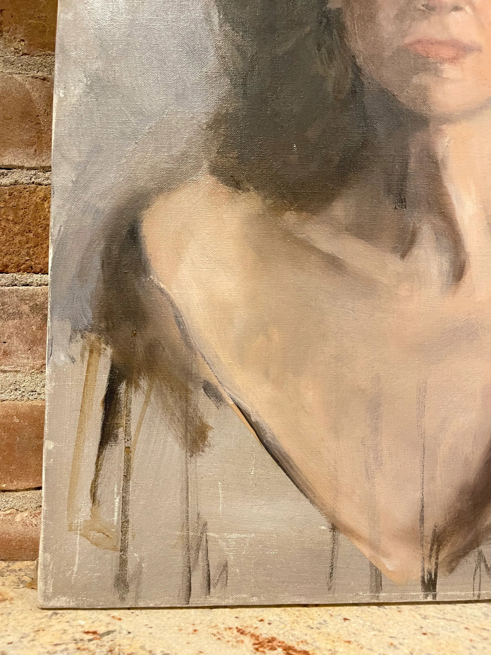 Mid 20th Century Portrait Oil Painting of a Woman - 4
