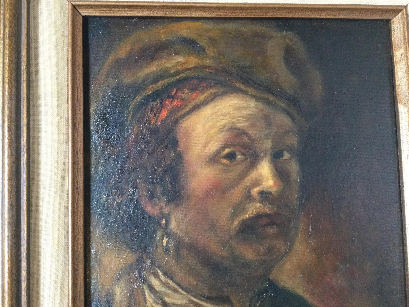 Mid 20th Century Portrait of a Medieval Man Oil Painting Signed Costello, Framed - 4