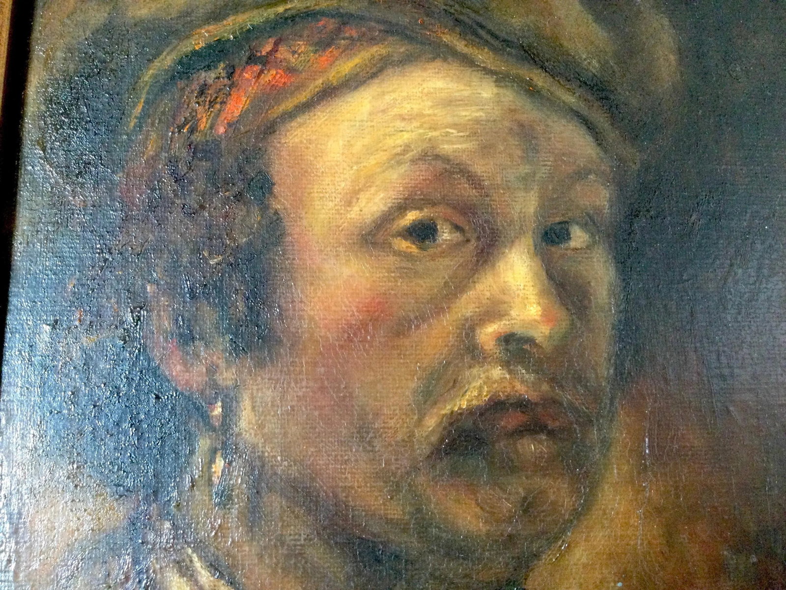Mid 20th Century Portrait of a Medieval Man Oil Painting Signed Costello, Framed - 7
